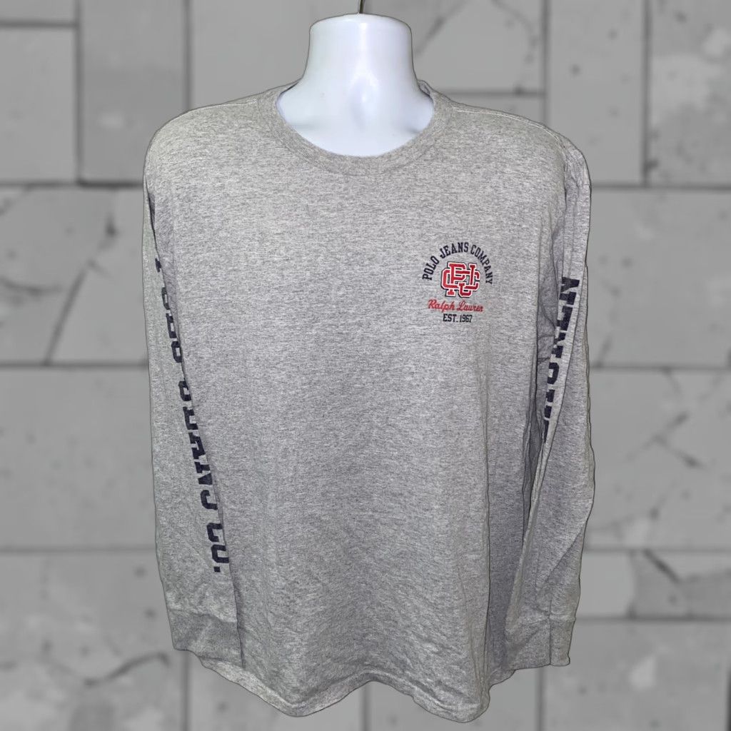 Ralph Lauren VTG Ralph Lauren Mens Gray Long Sleeve Graphic T-Shirt Size L Size US L / EU 52-54 / 3 - 1 Thumbnail