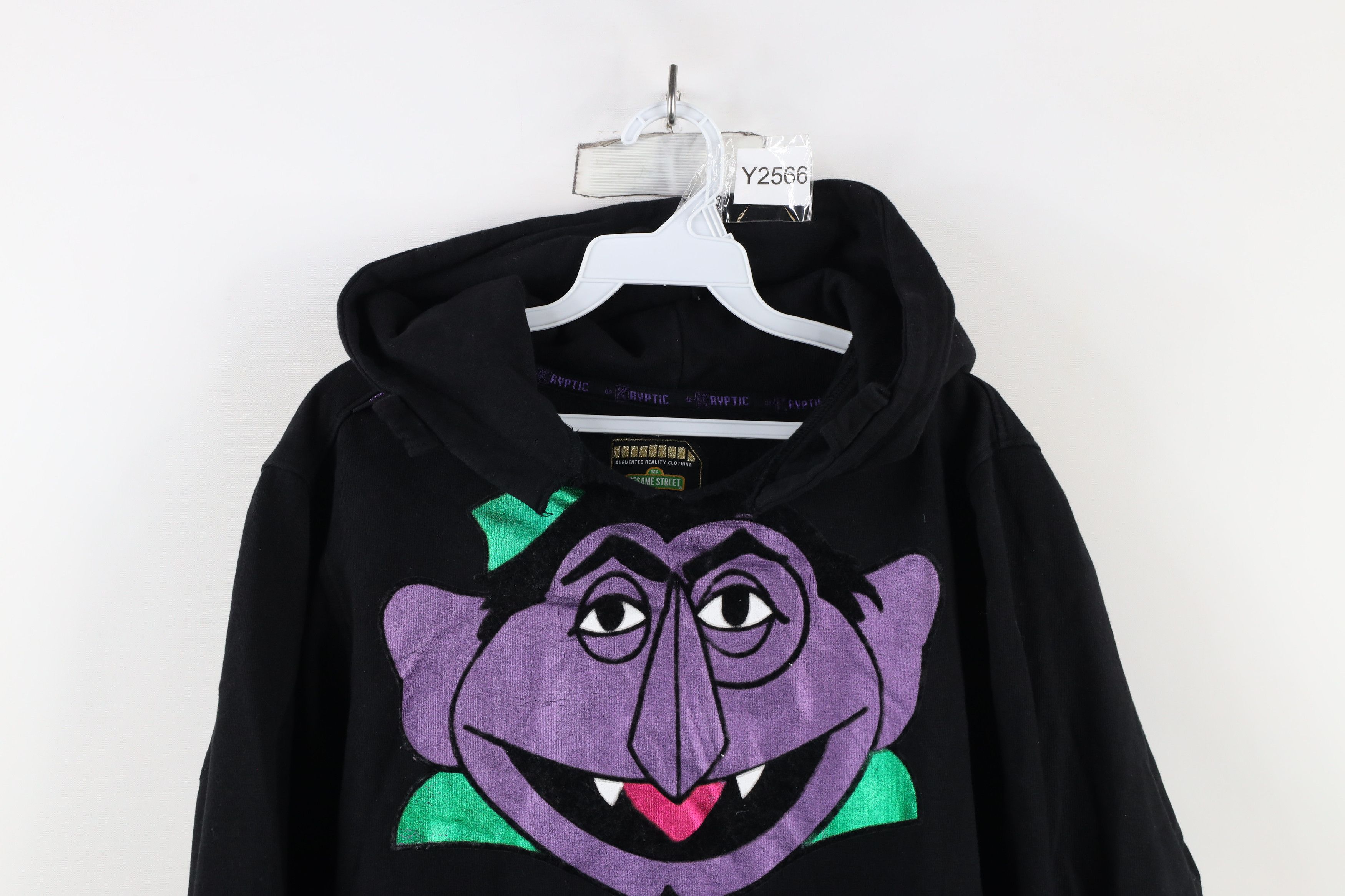 Vintage Vintage Y2K Sesame Street x de Kryptic The Count Hoodie Size L / US 10 / IT 46 - 2 Thumbnail