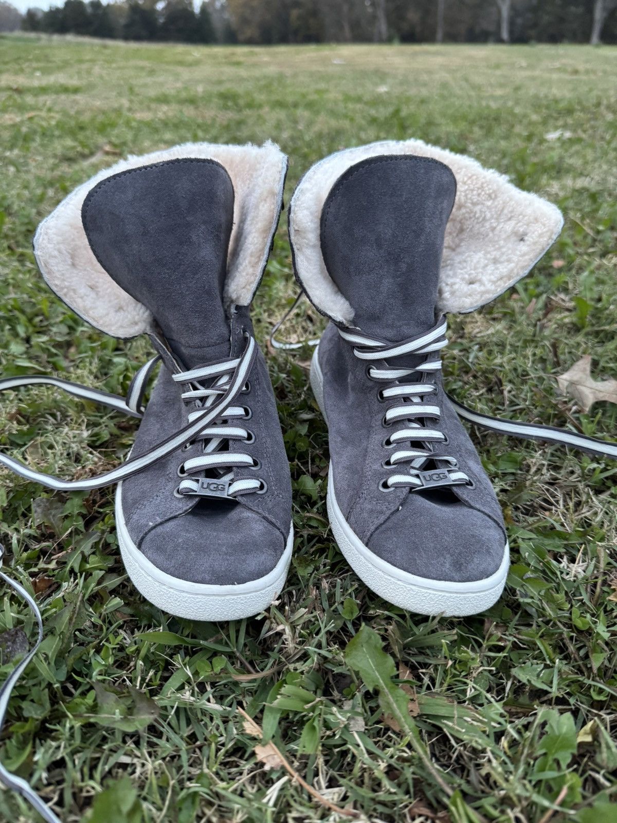 Ugg Ugg Starlyn High-Top Boots- Gray Size US 9 / IT 39 - 2 Thumbnail