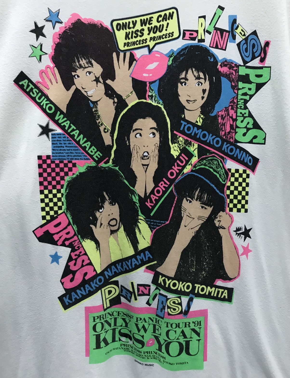 Band Tees × Japanese Brand × Vintage Vintage Princess2 Panic Tour ‘91 Only We Can Kiss You Shirt Size US M / EU 48-50 / 2 - 3 Thumbnail