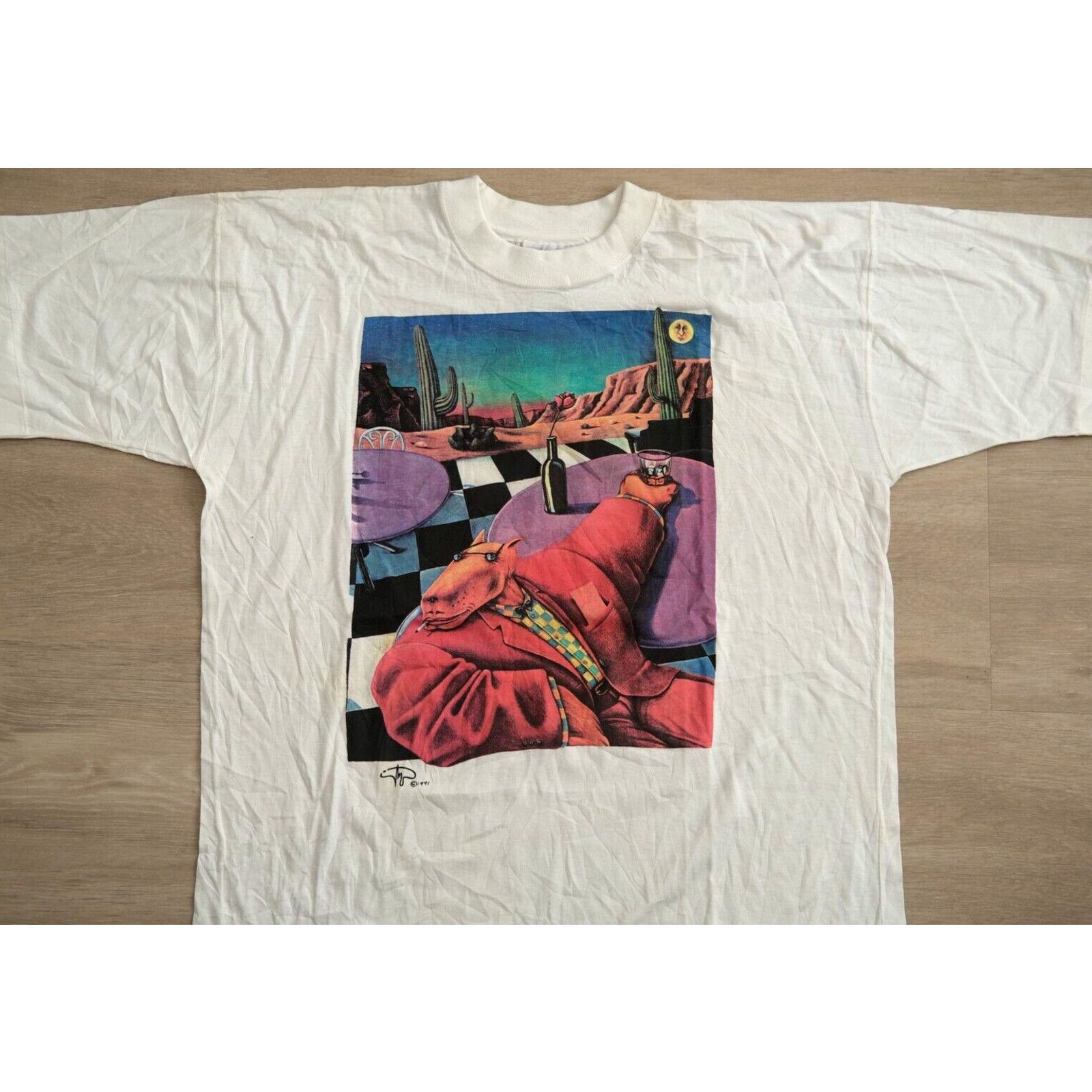 Other Vintage 1990s Artwear Collection Unisex Large White Shirt Size US L / EU 52-54 / 3 - 1 Thumbnail