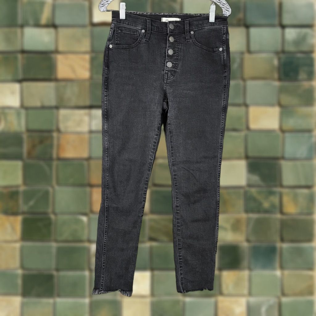 Madewell Madewell Jeans Women 27P Petites 10" High Rise Skinny Black Womens Size 27" / US 4 / IT 40 - 1 Thumbnail