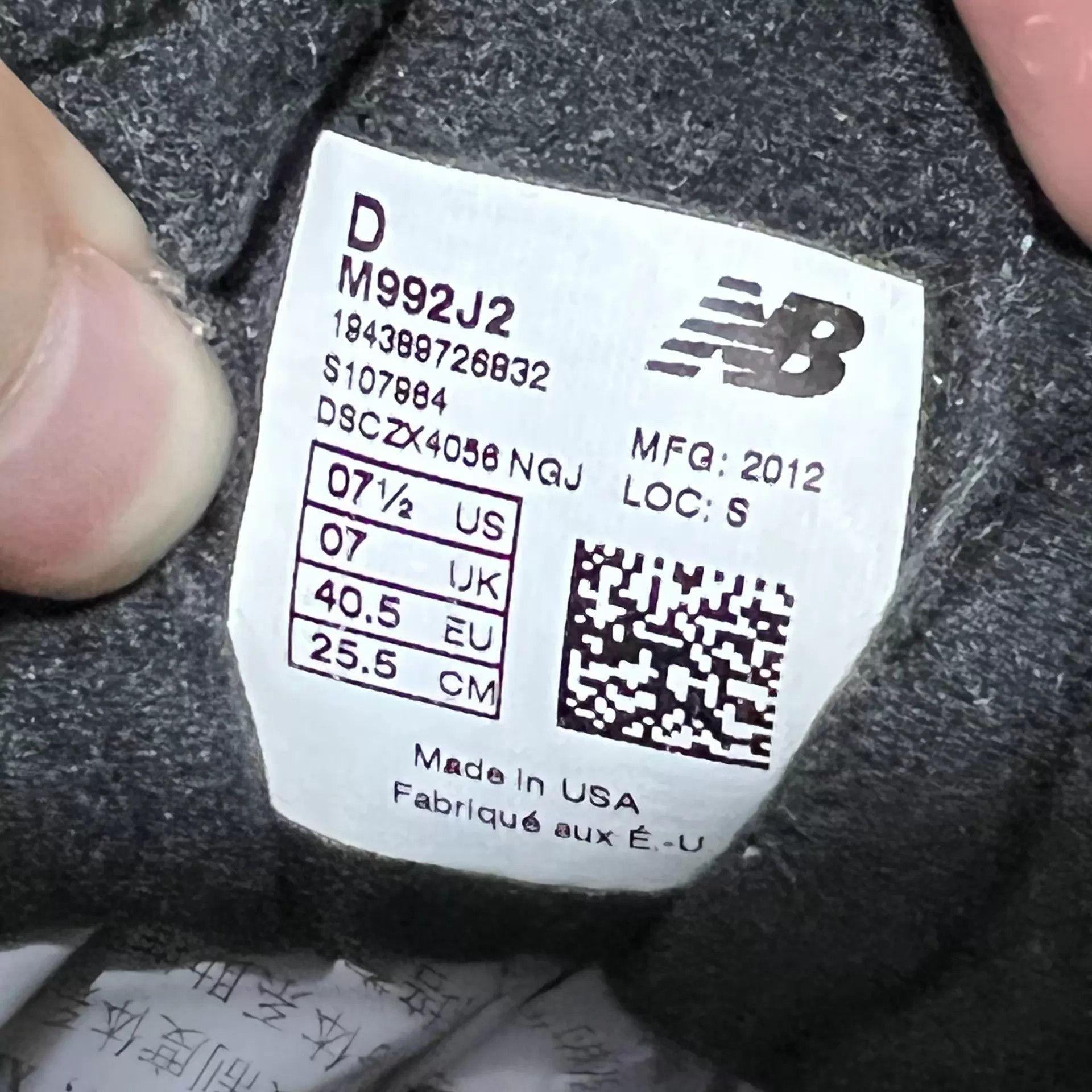 New Balance jjjjound x New Balance M992J2 Gray/Black 40.5 Size US 7.5 / EU 40-41 - 7 Thumbnail