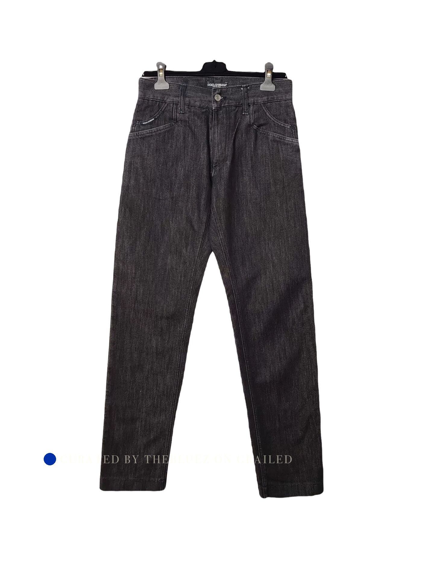Dolce & Gabbana Black Denim Straight-Leg Pants Size 28 Size US 28 / EU 44 - 1 Thumbnail