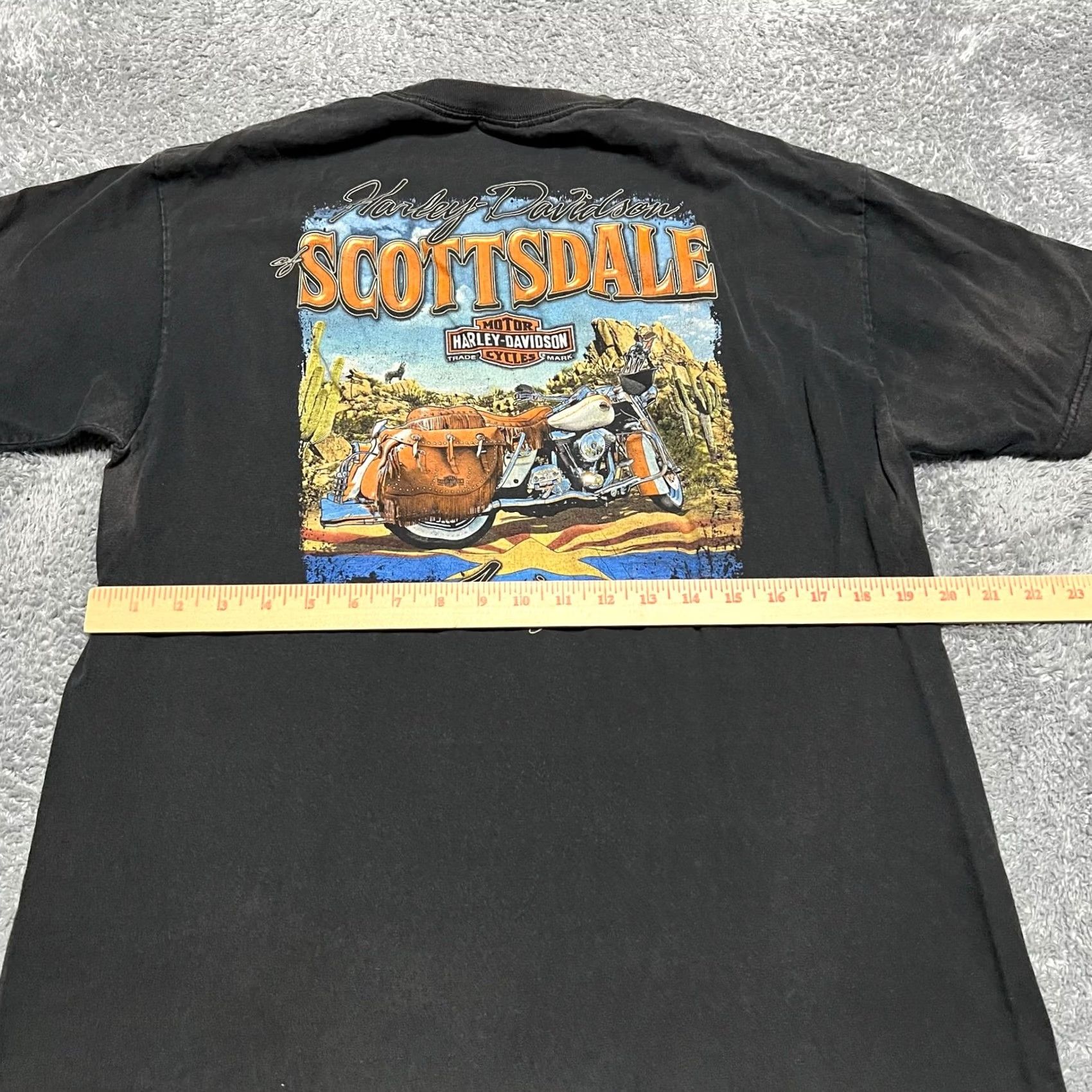 Harley Davidson Harley Davidson Shirt Mens Large Tshirt Scottsdale Arizona Motorcycle fading Black L Regular Mens Size US L / EU 52-54 / 3 - 6 Thumbnail