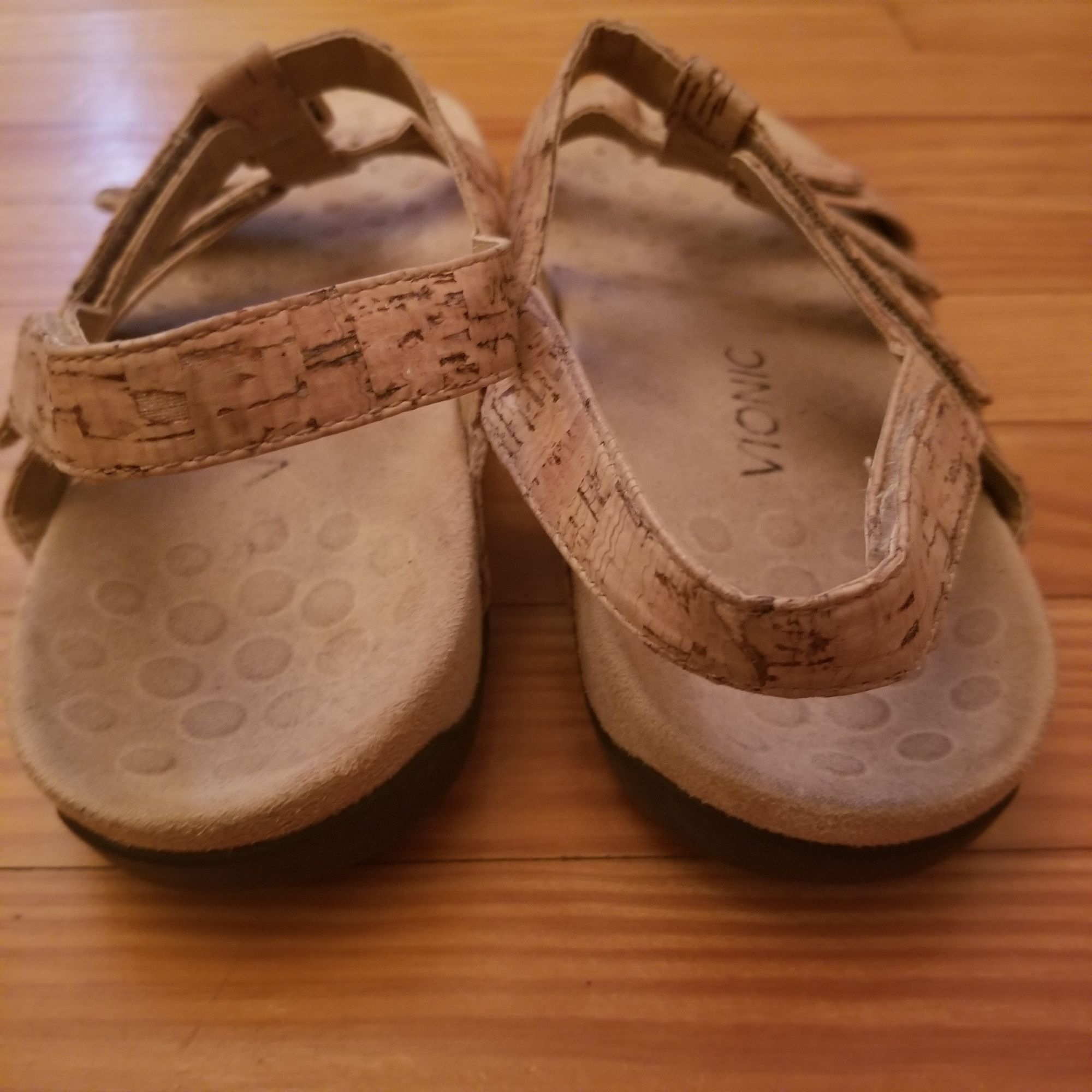 Vionic Vionic 10 Tan AMBER Comfort Shoes Leather Sandals Adjustable Size US 10 / IT 40 - 6 Thumbnail