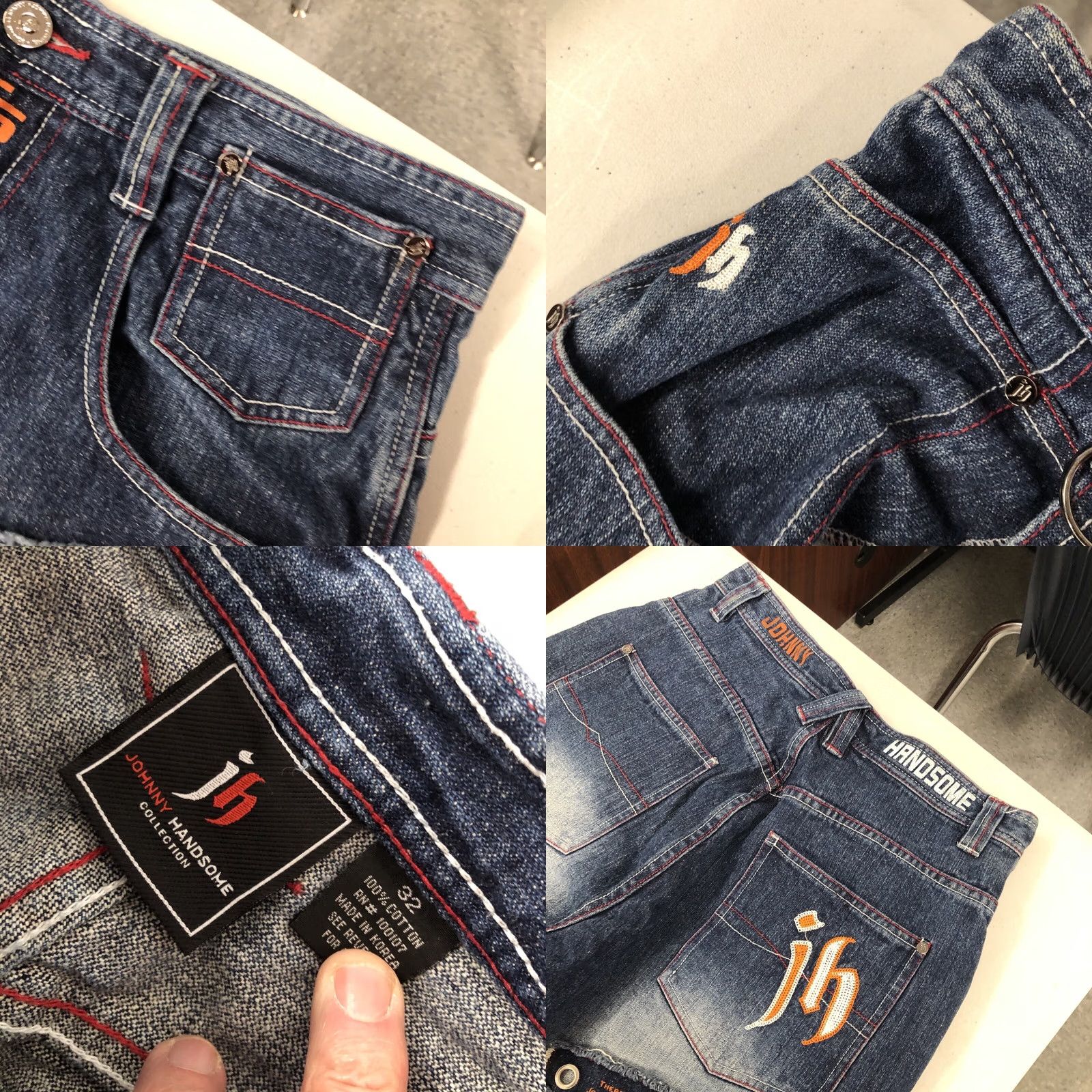 Vintage Johnny Handsome Jeans Mens 32 Blue Men Tag 31x32 Decorative Baggy Hip Hop Skate Size US 32 / EU 48 - 8 Thumbnail