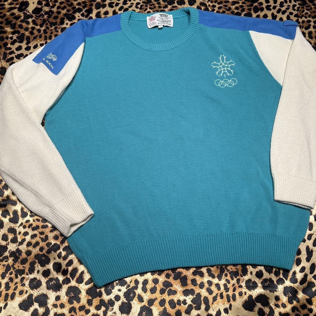 Vintage Vintage 1988 Winter Olympic Games White Ram Sweater Size XL / US 12-14 / IT 48-50 - 2 Thumbnail