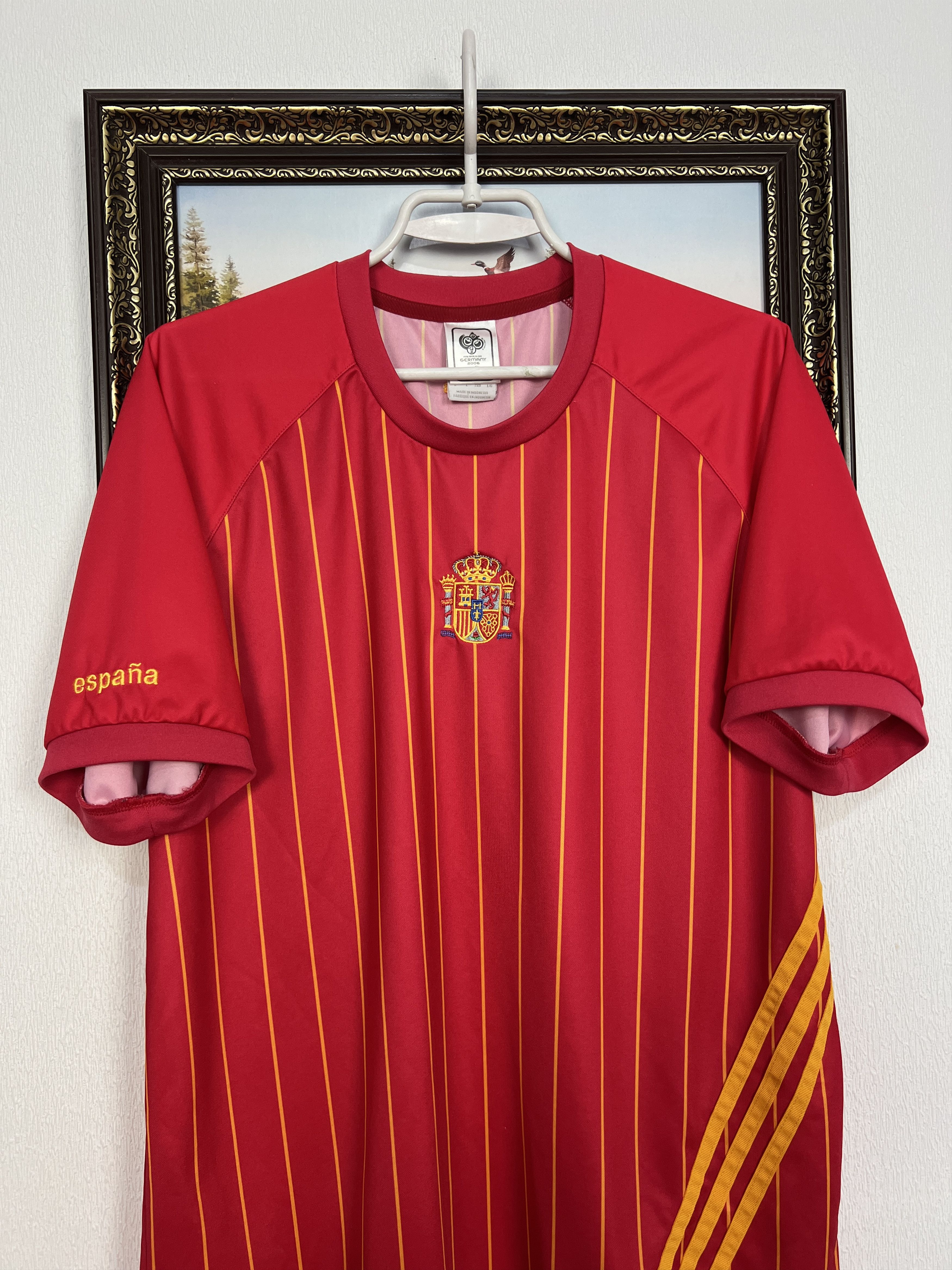 Adidas Spain World Cup Football Train Shirt Soccer Jersey Camiseta Size US L / EU 52-54 / 3 - 2 Thumbnail
