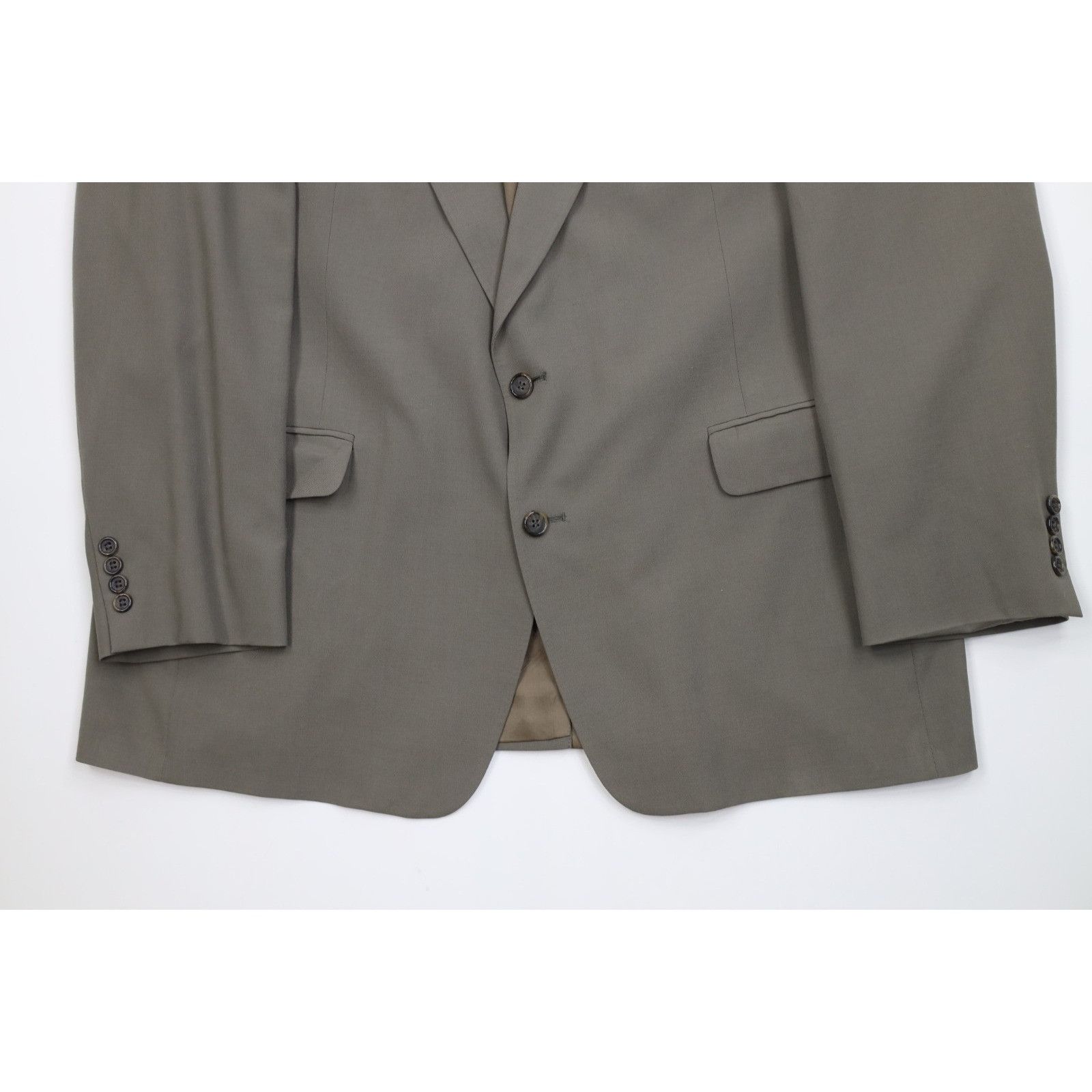 Vintage Vintage 90s Streetwear 2 Piece Wool Suit Wedding Green Size 48L - 4 Thumbnail