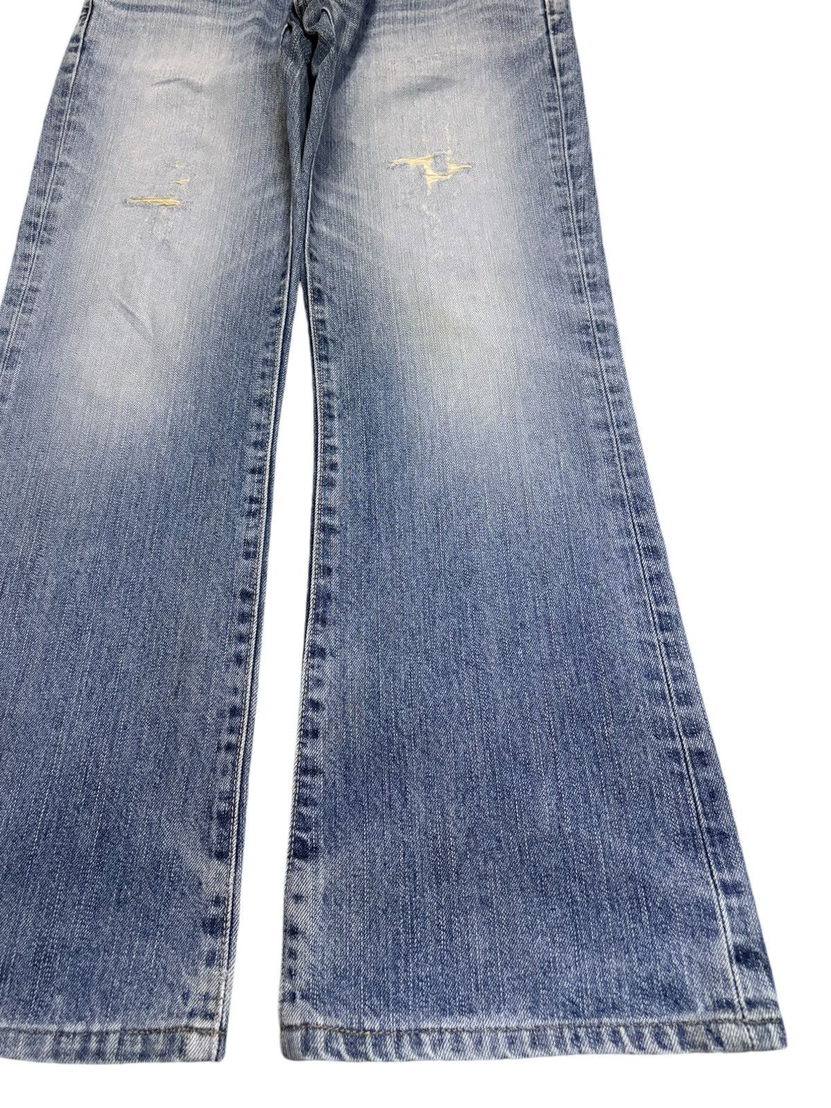 Edwin × Japanese Brand Exclusive Vintage Edwin XV Mud Wash Distress Flare Jeans Size US 30 / EU 46 - 7 Thumbnail