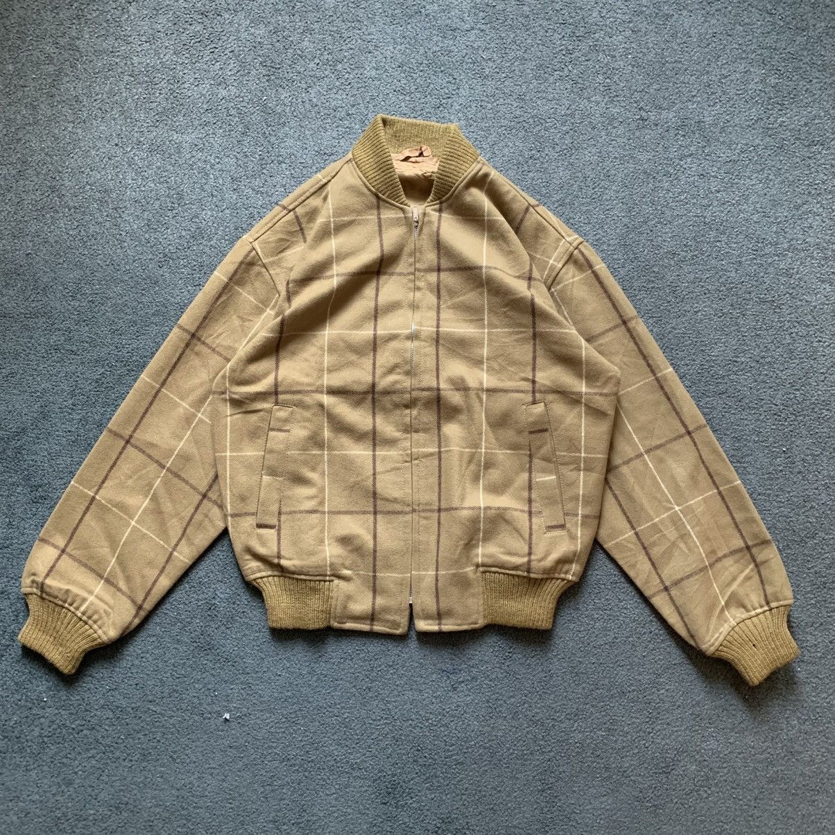 Other Deadstock Vtg 80s/90s MIJ 100% Wool Windowpane Bomber Size US M / EU 48-50 / 2 - 1 Thumbnail