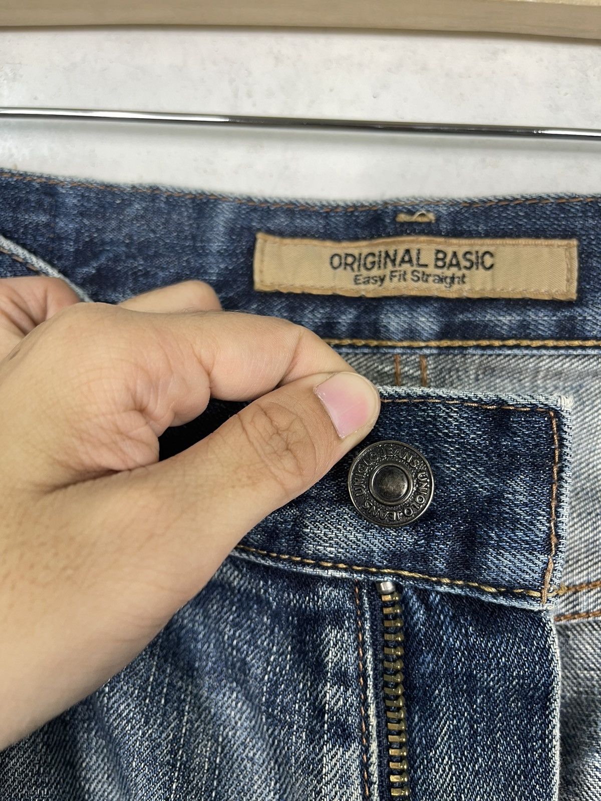 Japanese Brand UNIQLO PATCHWORK JEANS ZIPPER FLY Size US 31 - 10 Thumbnail