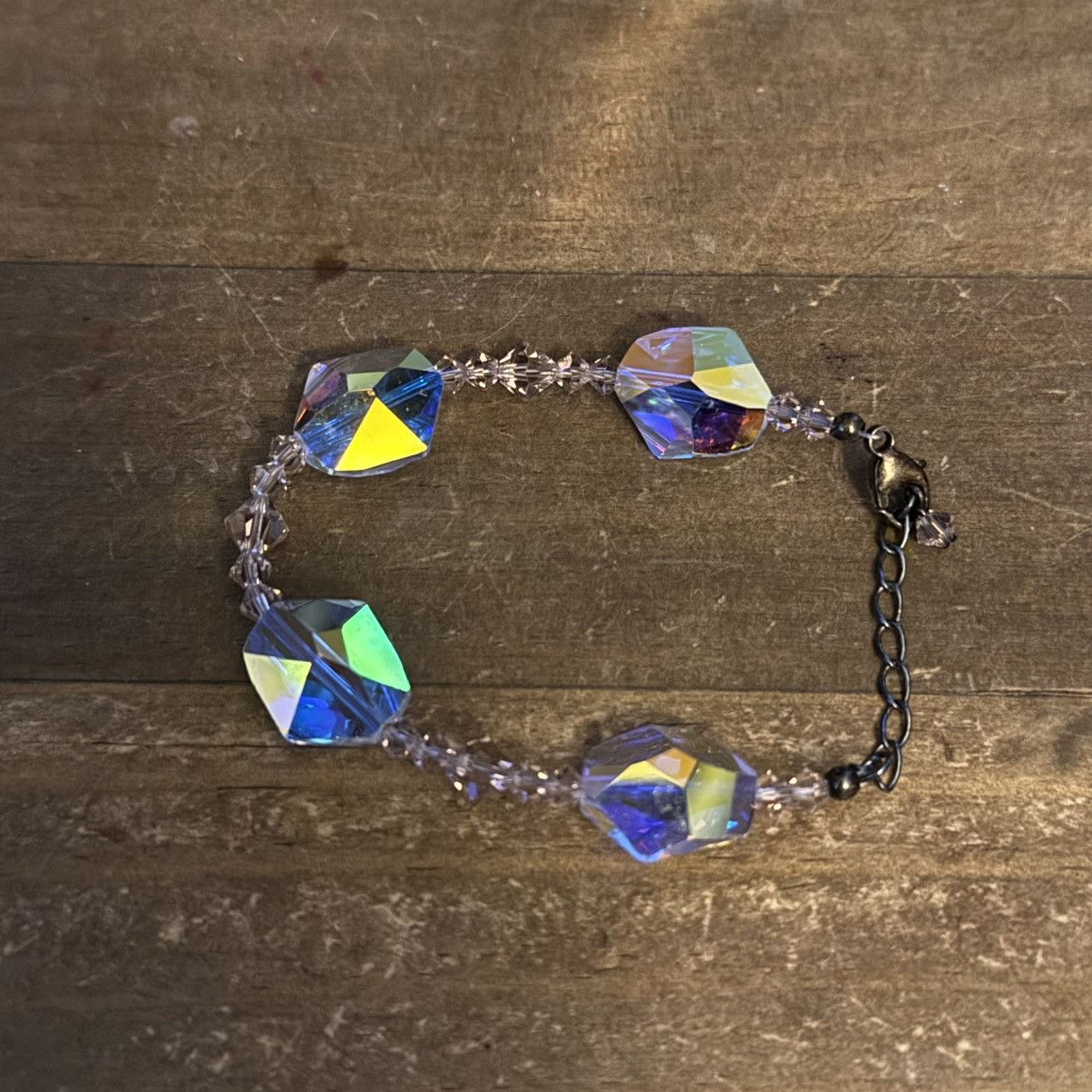Other Vintage aurora borealis crystal bead bracelet Size ONE SIZE - 4 Thumbnail
