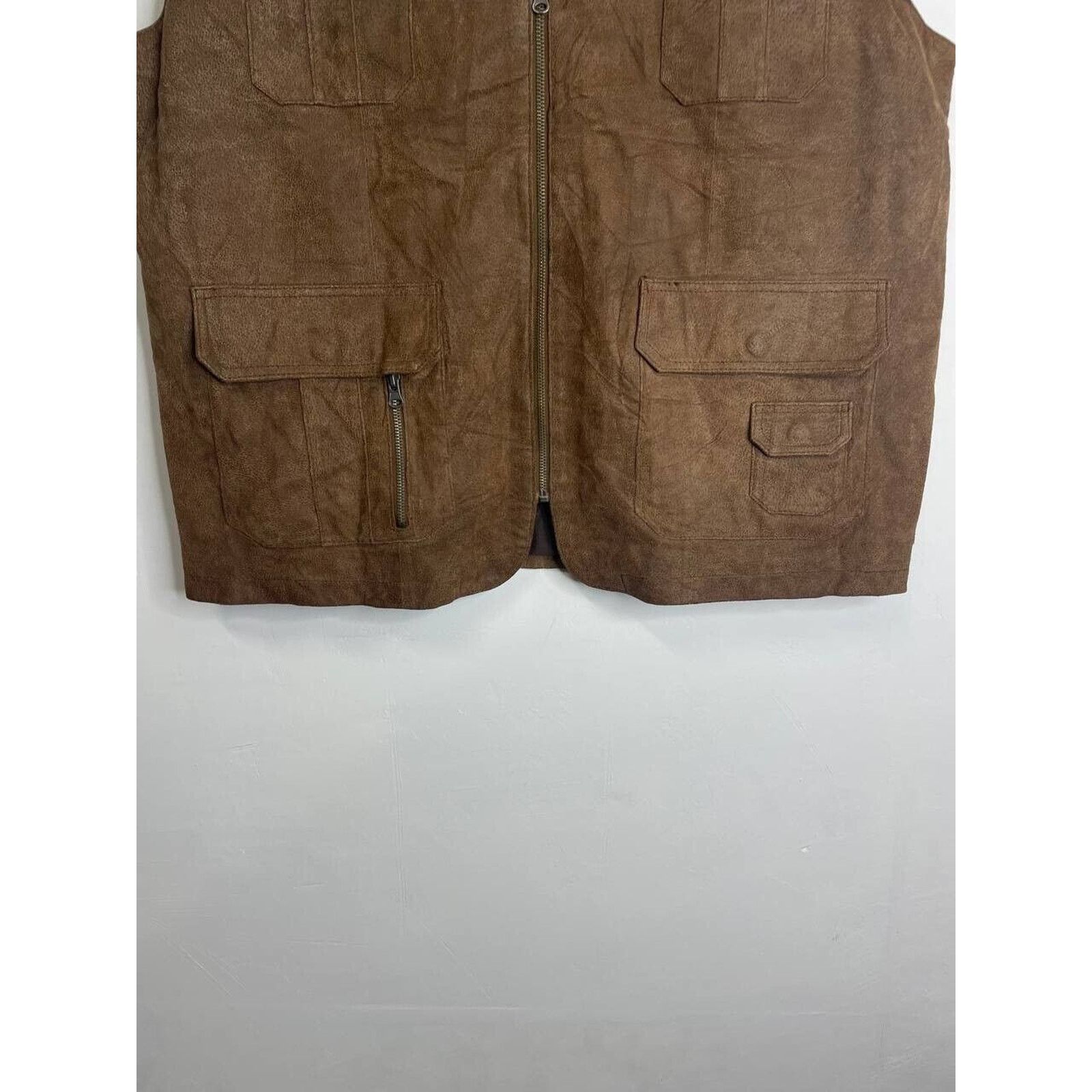 Vintage Vintage Brown Suede Leather Outdoor Utility Style Size XL Size US XL / EU 56 / 4 - 3 Thumbnail