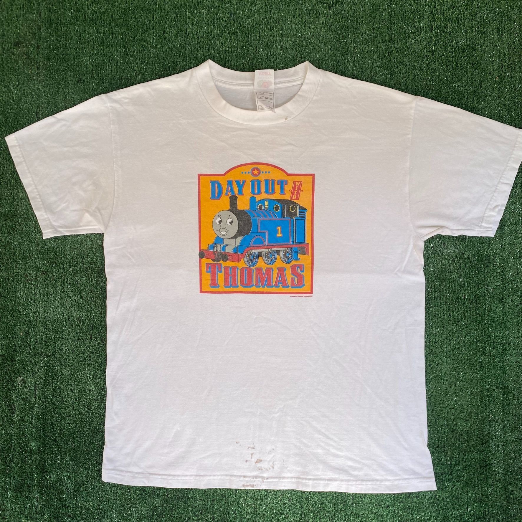 Fruit Of The Loom Vintage Y2K Thomas Train Shirt Grunge Retro TV Cartoon Tee Size US L / EU 52-54 / 3 - 1 Thumbnail