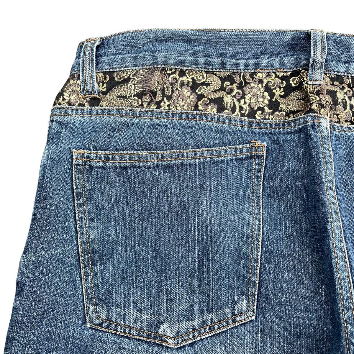 Ed Hardy Vintage Karakuri Tamashii Embroidered Dragon Jeans Y2K Size US 40 / EU 56 - 10 Thumbnail