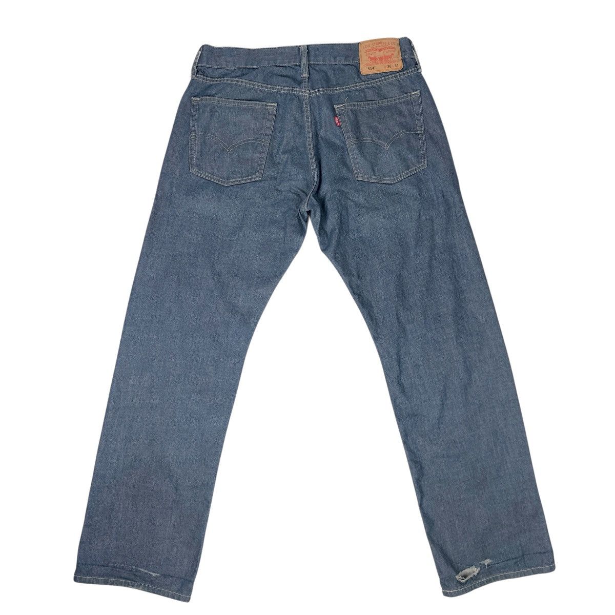 Levi's Levi's 514 Slim Straight Jeans Mens W36 L34 Blue Denim Size US 36 / EU 52 - 1 Thumbnail