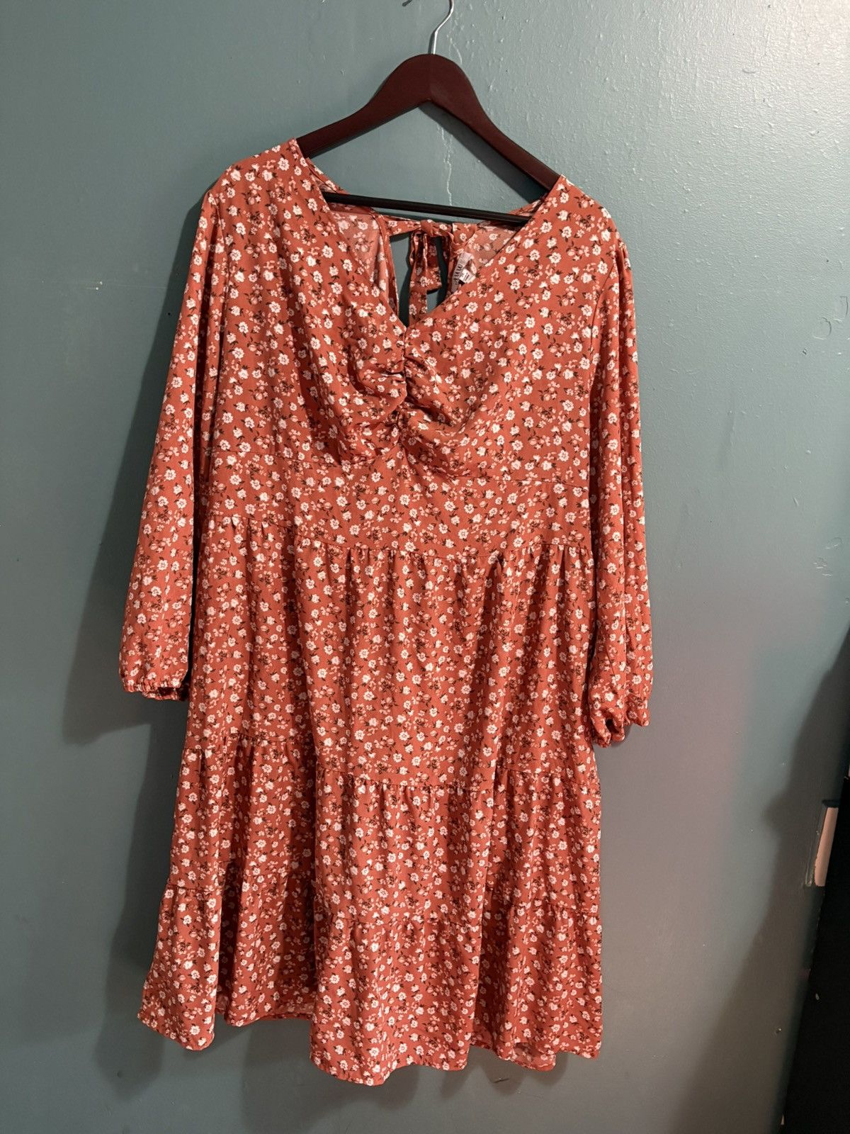 chinese dress ladies Reid Brown Long-Sleeve Gathered Maxi Dress – Club L London