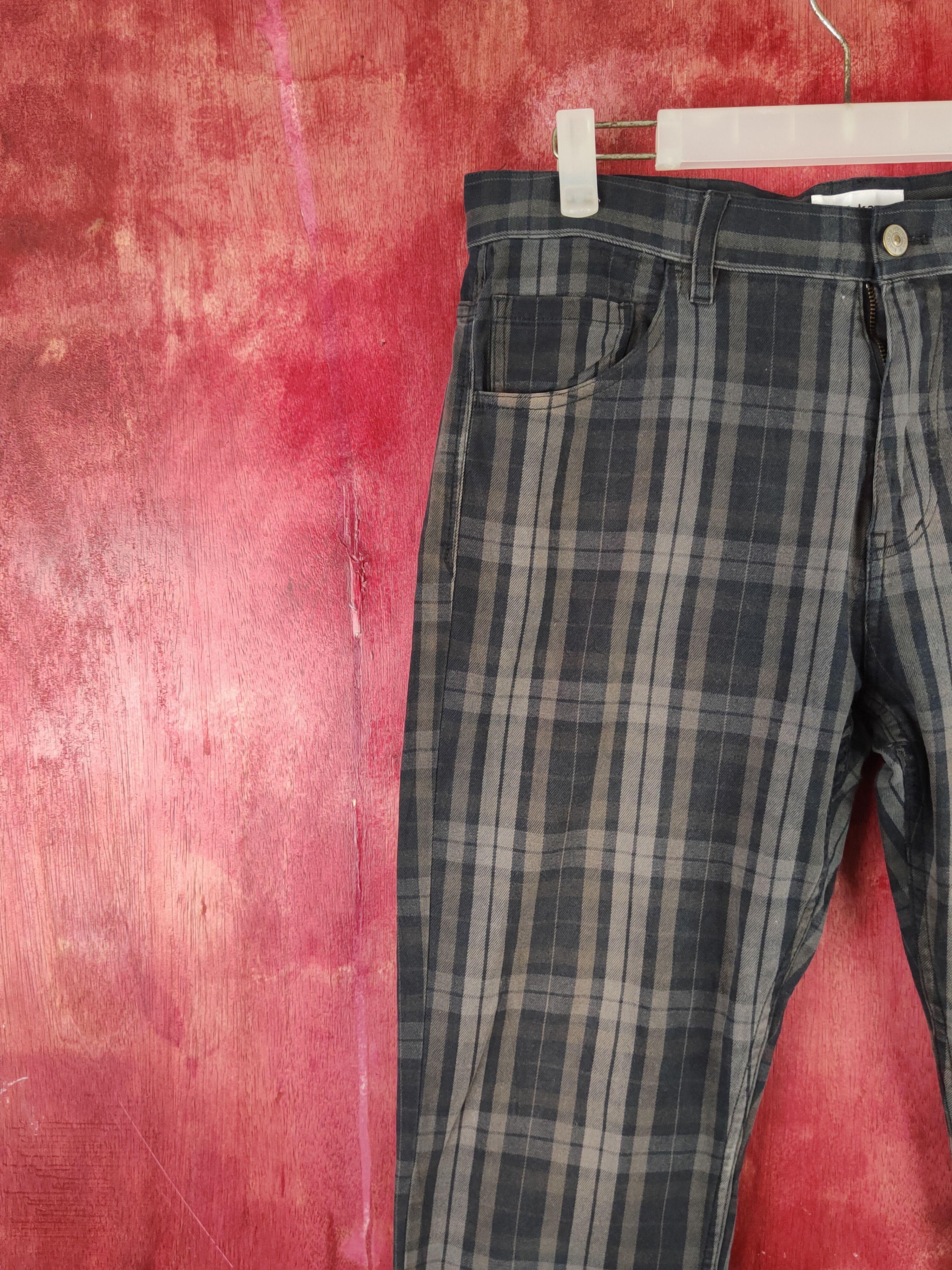 Japanese Brand × Vintage Ikka Black Faded stripe vintage Casual Pants #S1714 Size US 32 / EU 48 - 3 Thumbnail