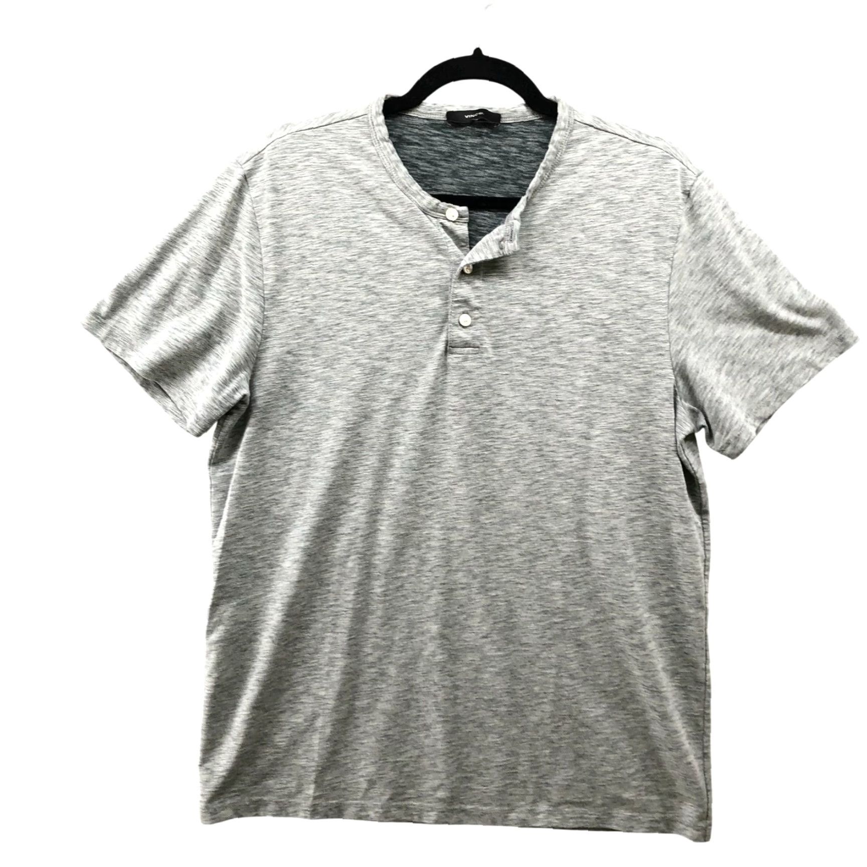 Vince Vince Henley Short Sleeve T Shirt Mens S Heathered Green Size US S / EU 44-46 / 1 - 2 Thumbnail