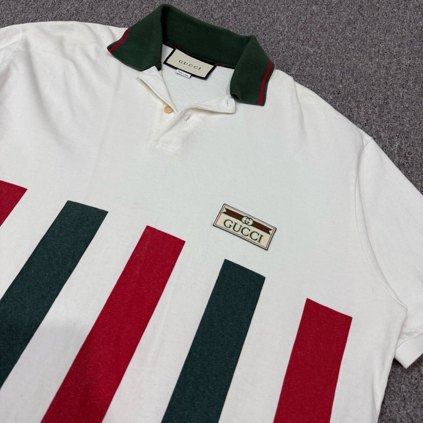 Gucci Gucci Classic Stripe Web Short-Sleeve Polo Size US L / EU 52-54 / 3 - 3 Thumbnail