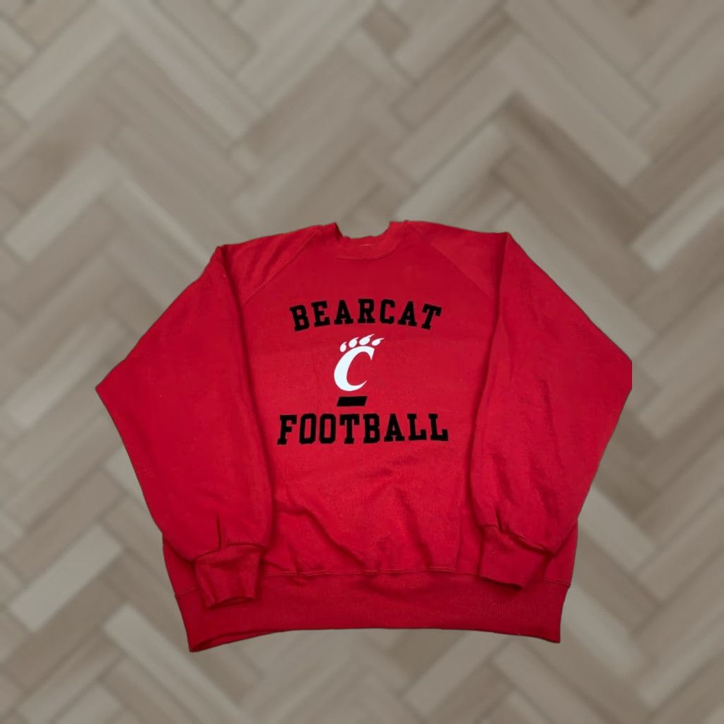 Jerzees VINTAGE Cincinnati Bearcats Sweatshirt Mens 2XL Red 90s Sports Pullover Graphic Print JERZEES Size US XXL / EU 58 / 5 - 1 Thumbnail