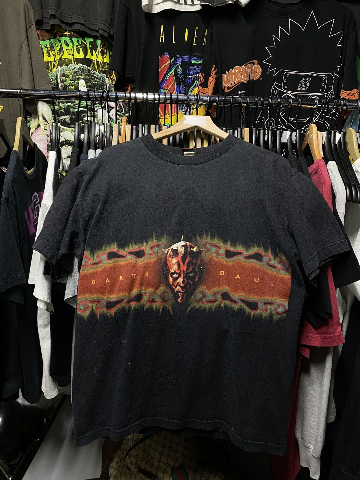 Vintage 90’s Vintage Darth Maul Star Wars Tee Shirt Large Size US L / EU 52-54 / 3 - 1 Thumbnail