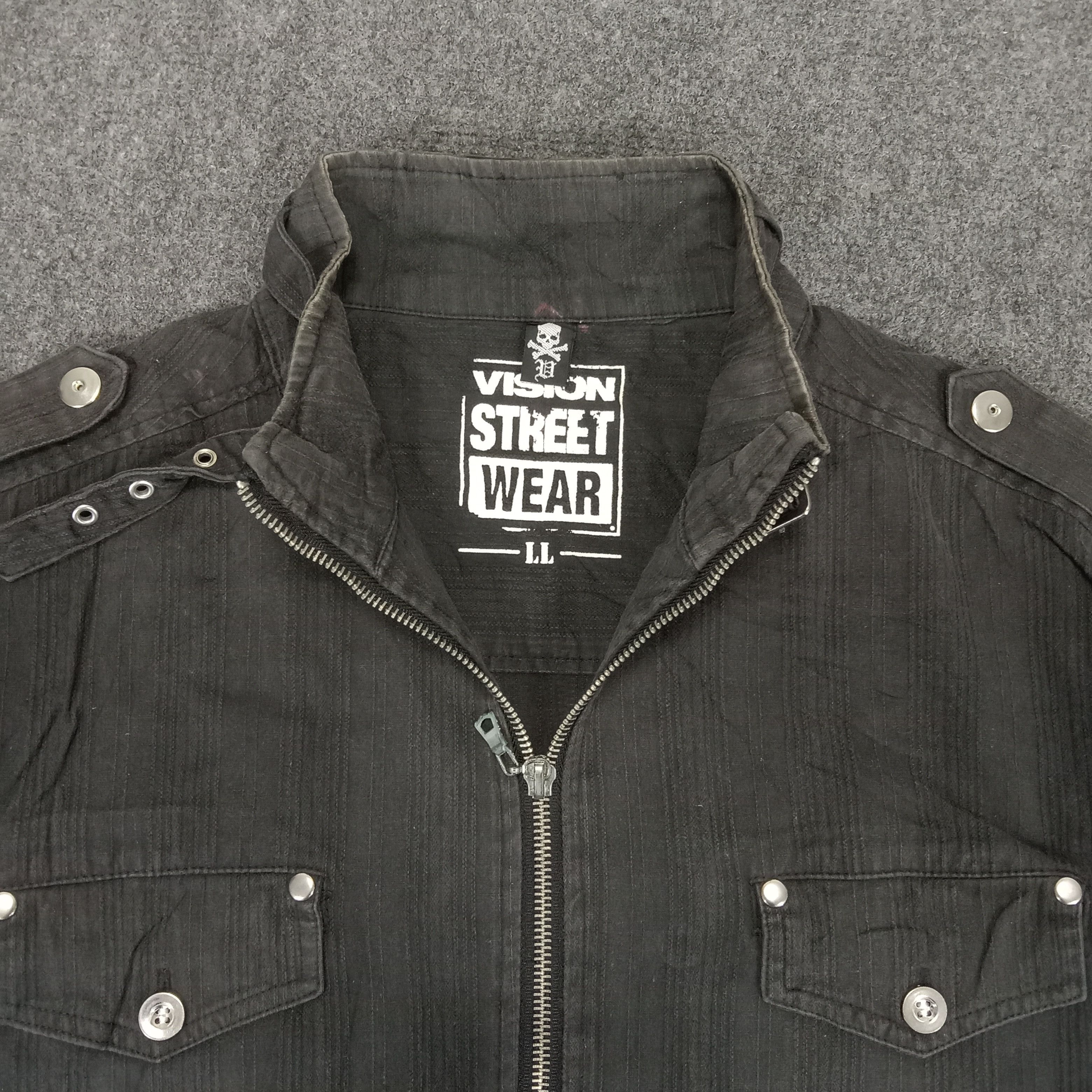 Vintage × Vision Streetwear Vision Streetwear Punk Style Skull Custom Art Jacket Size US M / EU 48-50 / 2 - 6 Thumbnail