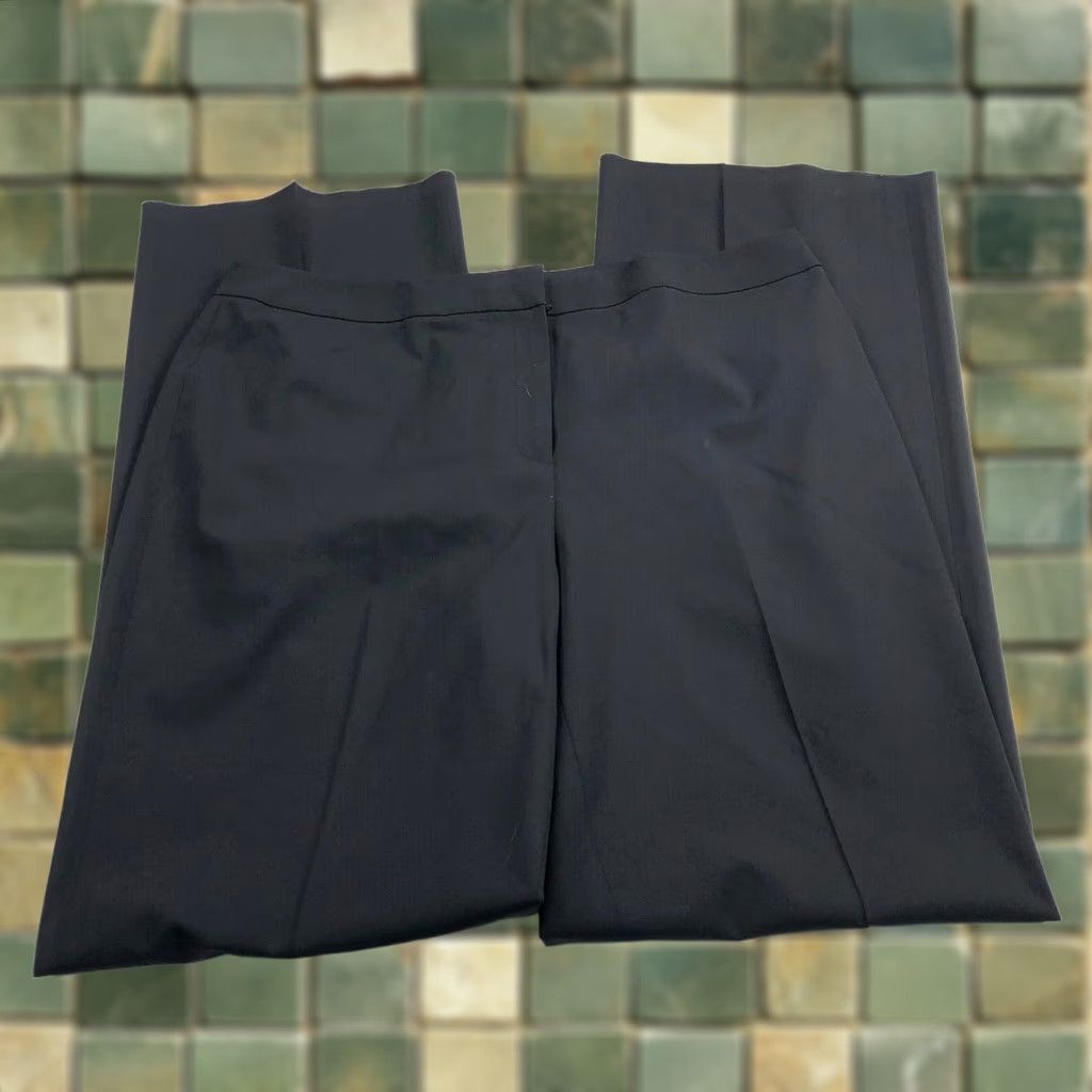 Vintage Lafayette 148 New York Dress Pants Wide Leg High Waist Black MINT Boosted for Search Size 28" / US 6 / IT 42 - 1 Thumbnail