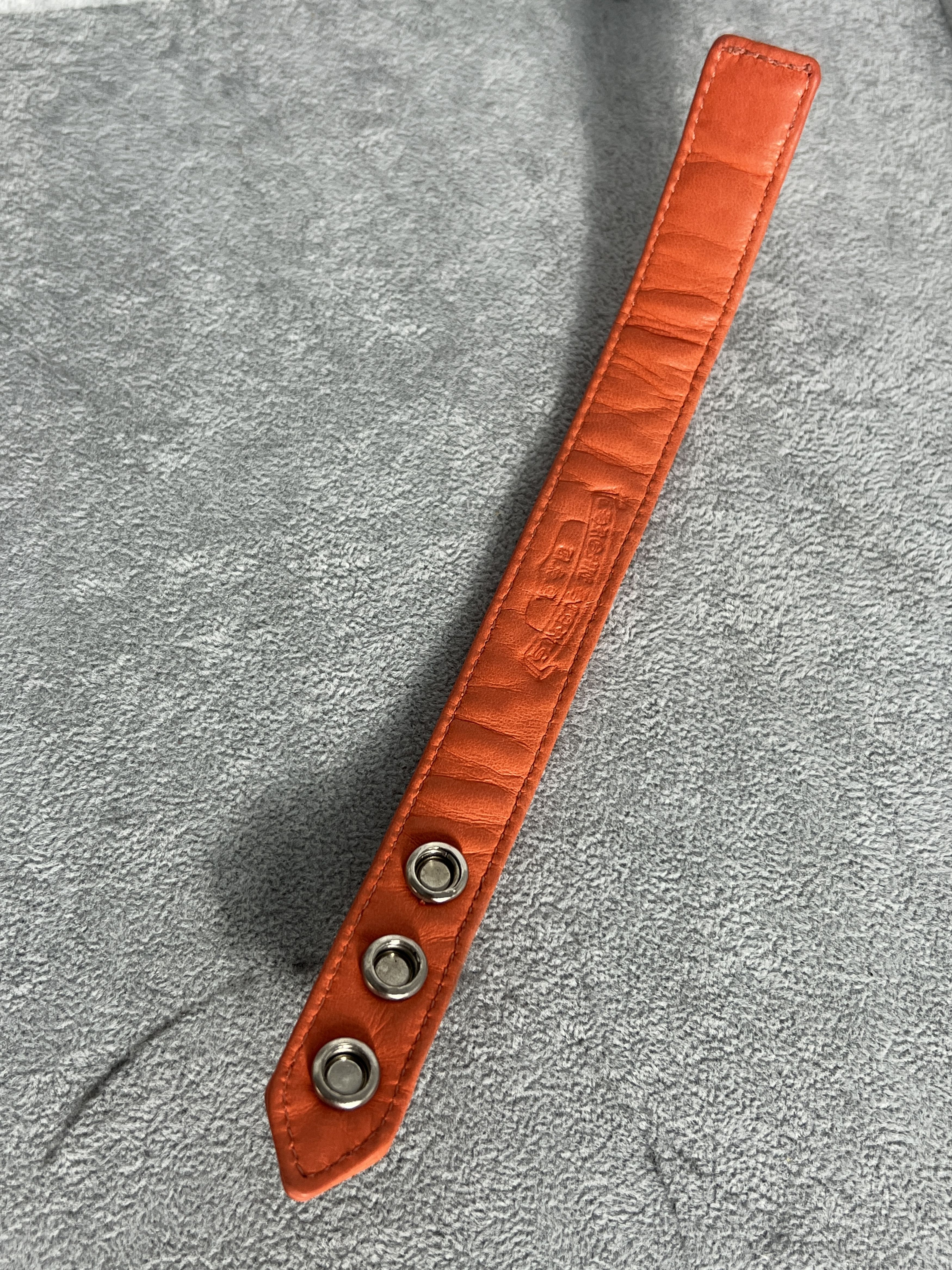 Chrome Hearts Chrome Hearts Orange Leather Bracelet Floral Stud 925 Size ONE SIZE - 3 Thumbnail