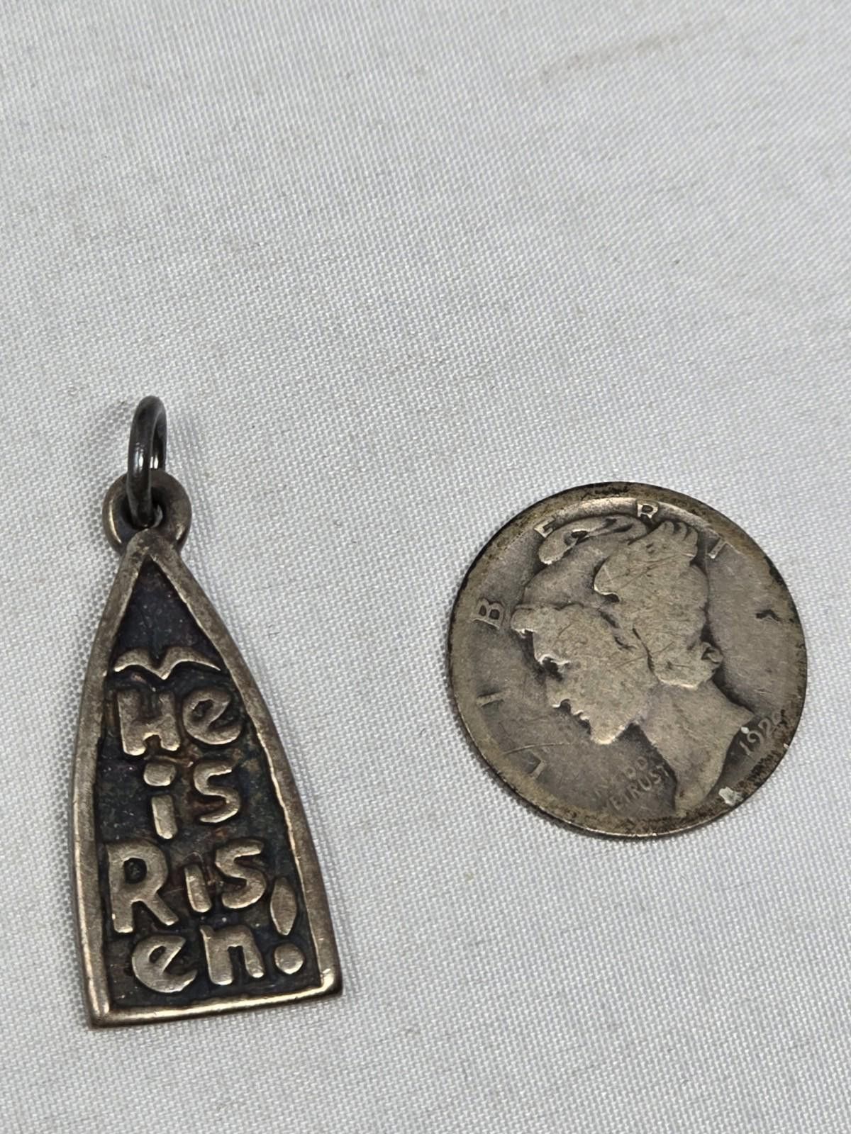 Other JAMES AVERY RETIRED STERLING HE IS RISEN PENDANT RARE Size ONE SIZE - 4 Thumbnail