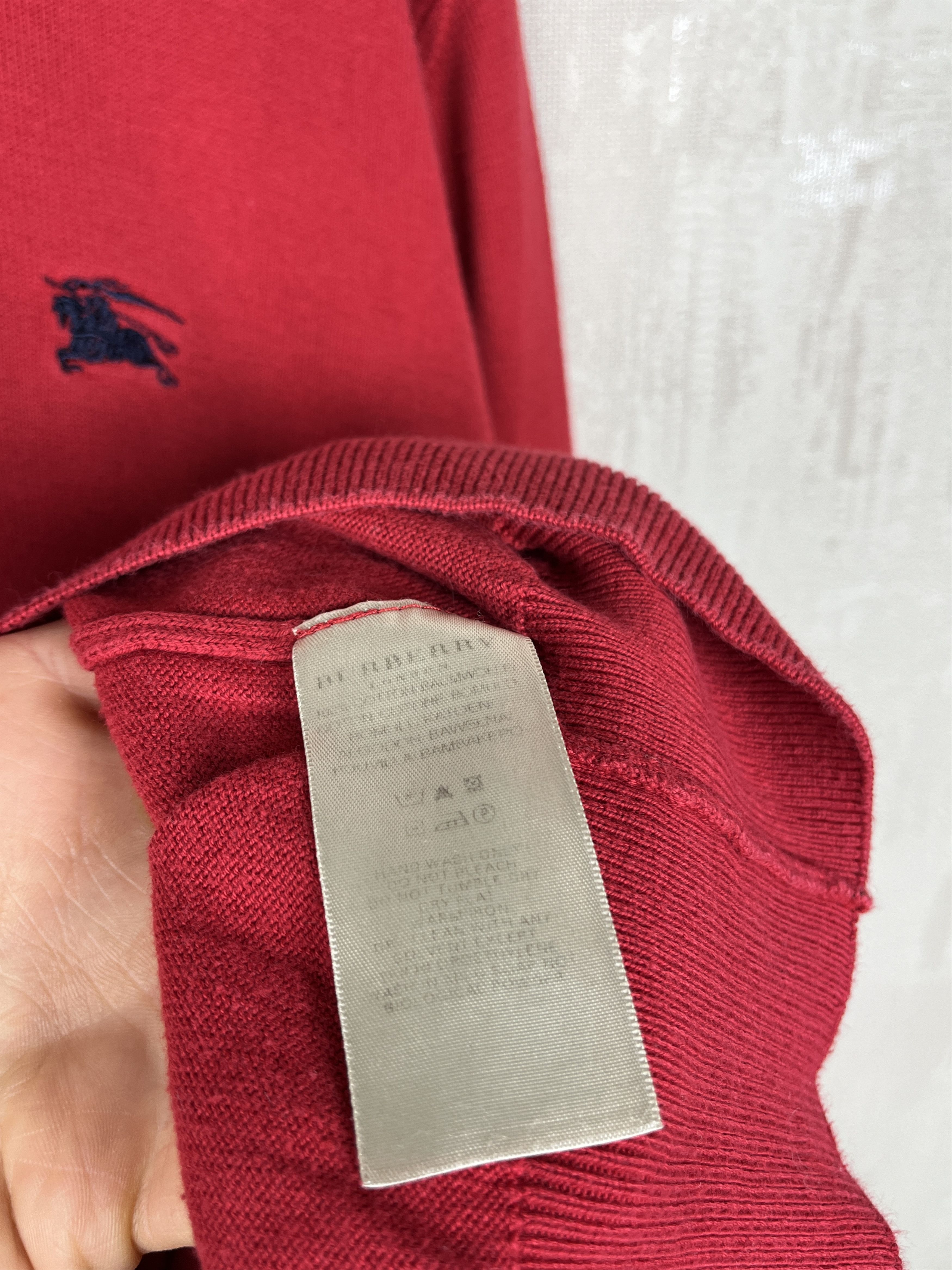 Burberry Burberry London Pullover Cotton Sweater 1/4 Zip Size US L / EU 52-54 / 3 - 18 Thumbnail