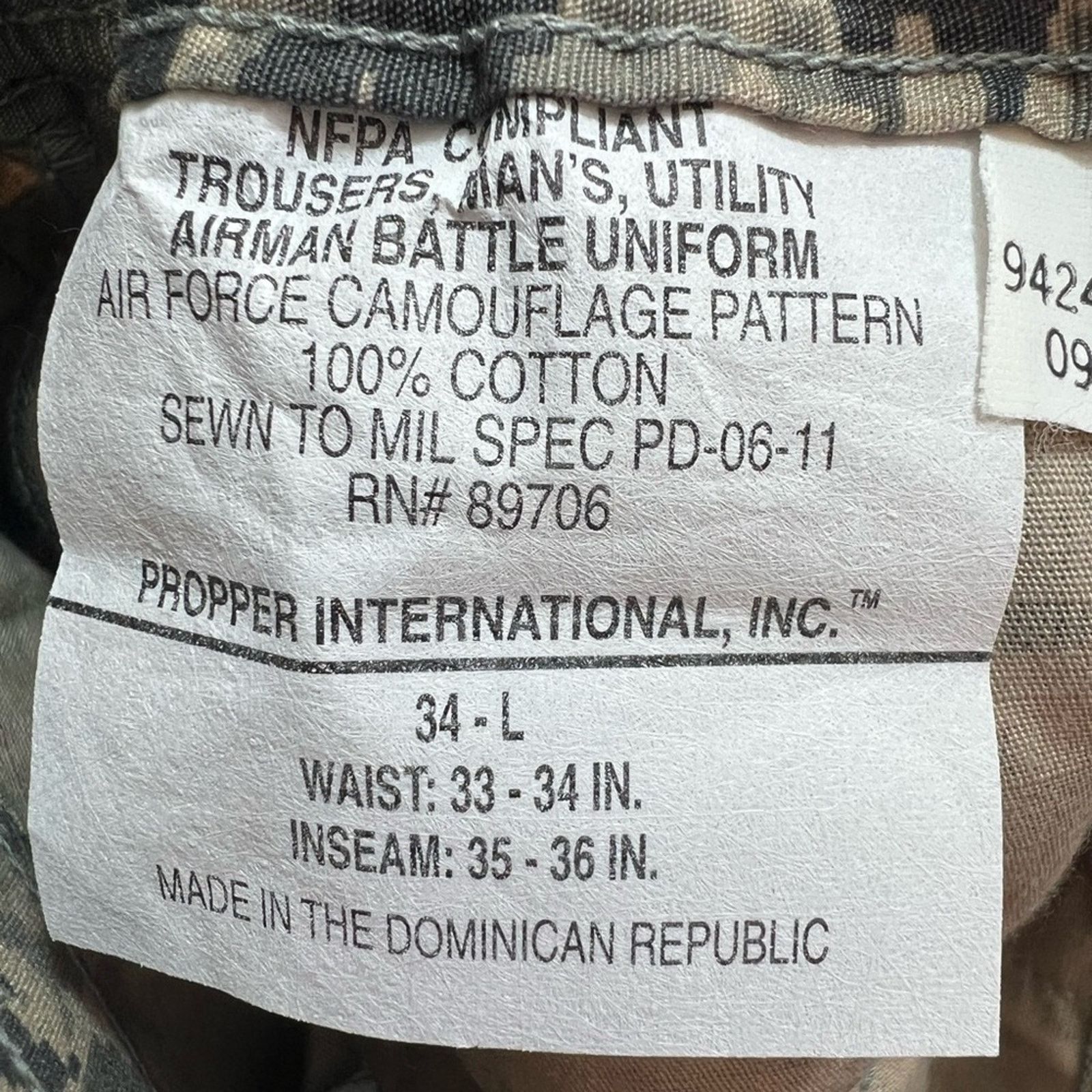 Propper Propper Men's BDU Trouser Ripstop Military W33-34xL35-36 NWT Size US 34 / EU 50 - 6 Thumbnail