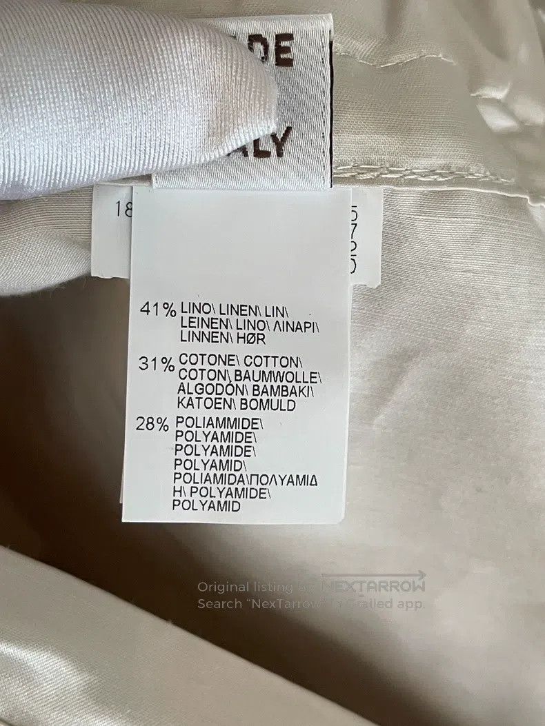 Brunello Cucinelli Brunello Cucinelli Off White Linen Cotton Trousers Size 27" / US 4 / IT 40 - 5 Thumbnail