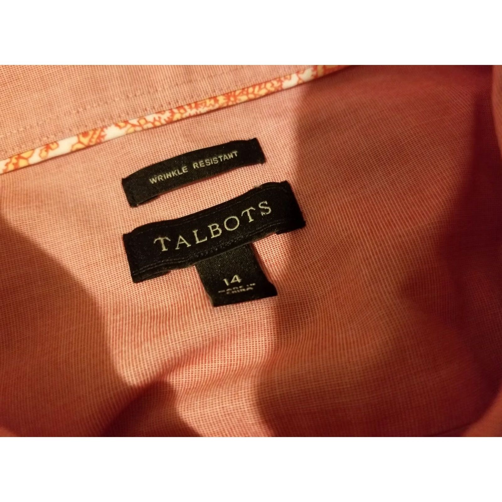Talbots Talbots Pink Cotton Blouse Shirt 14 Womens Size XL / US 12-14 / IT 48-50 - 3 Thumbnail