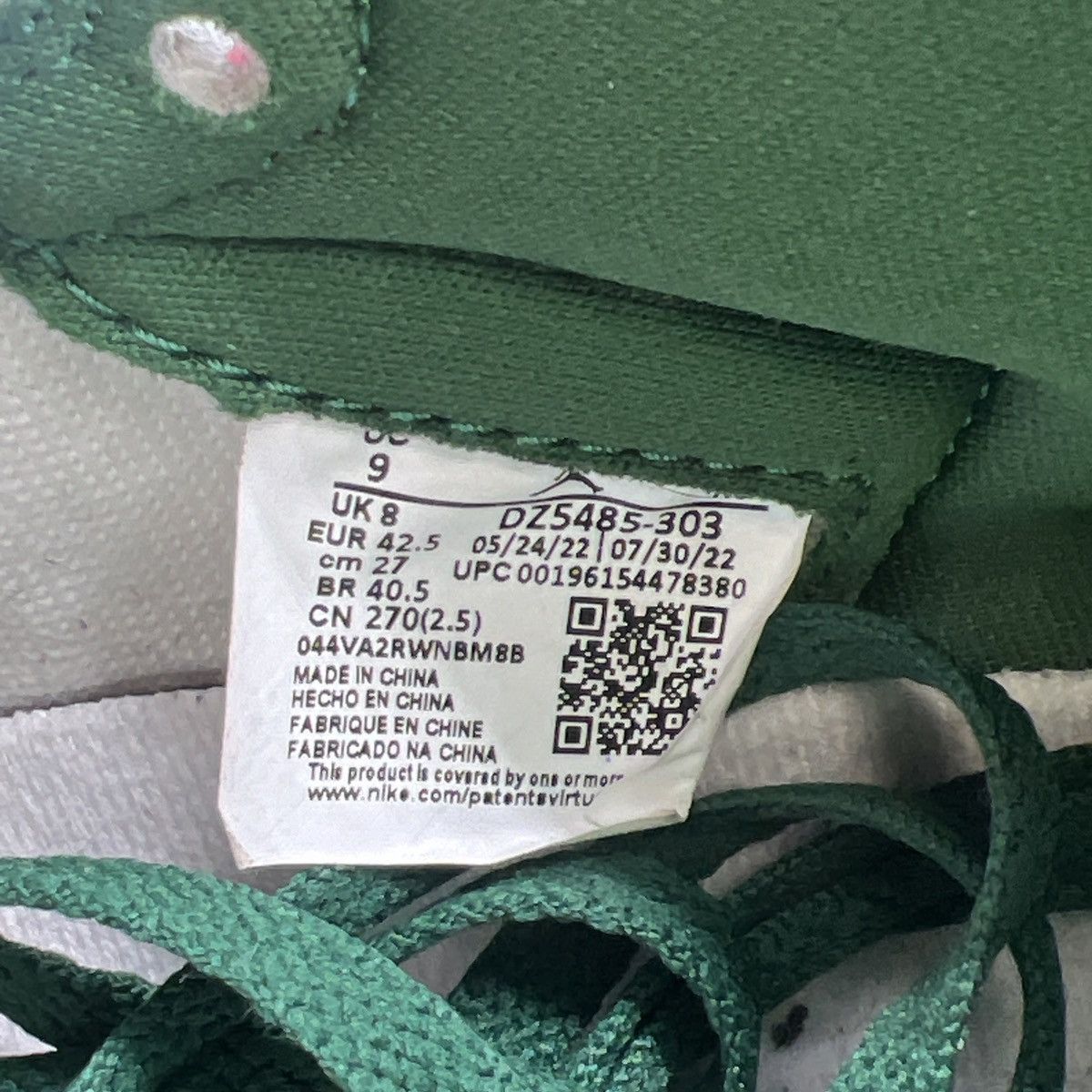 Nike Air Jordan 1 high gorge green Size US 9 / EU 42 - 9 Thumbnail