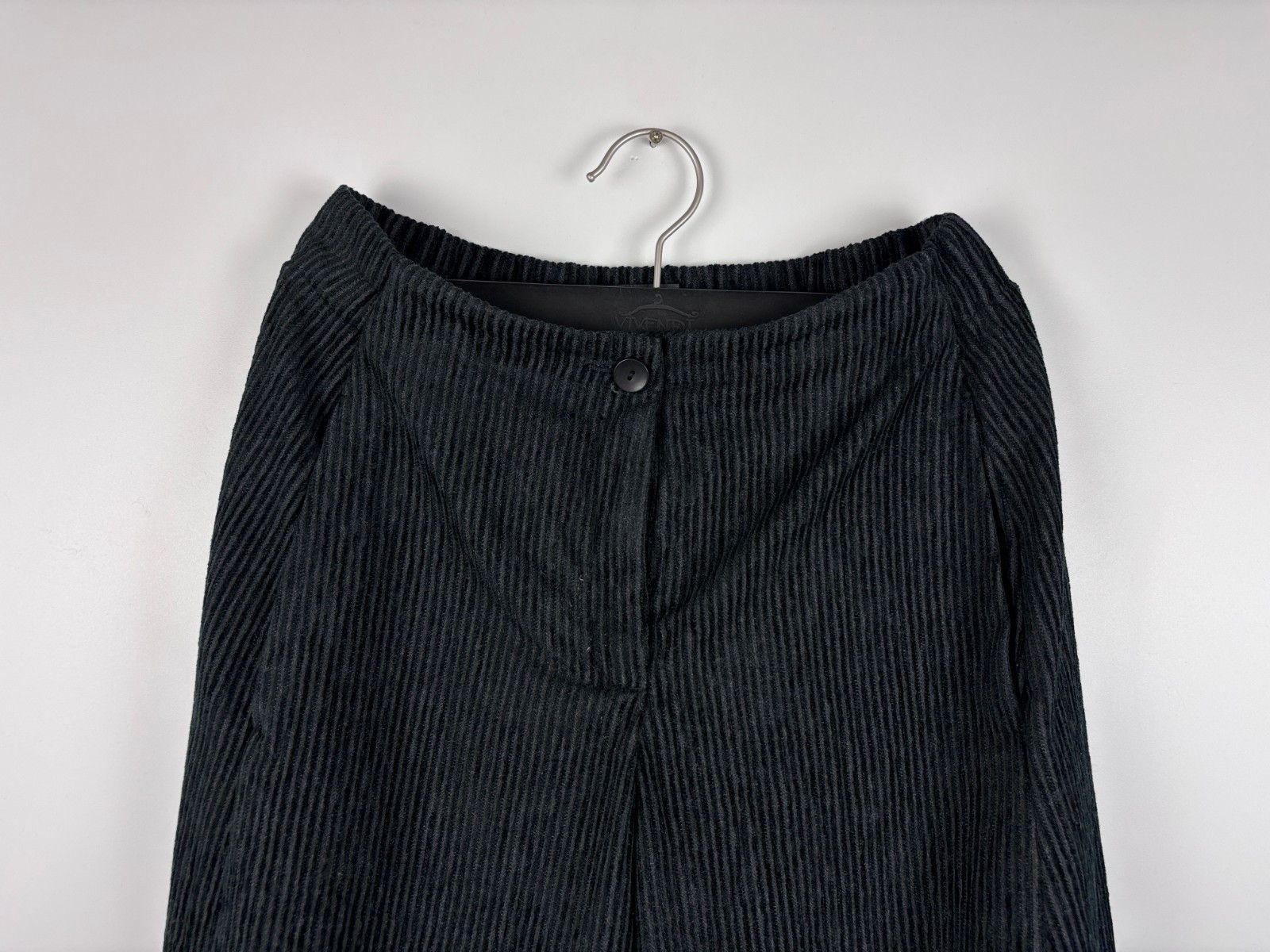 OSKA Womens OSKA Corduroy Barrel-Leg Pants Black Trousers Size 0 Size 28" / US 6 / IT 42 - 2 Thumbnail
