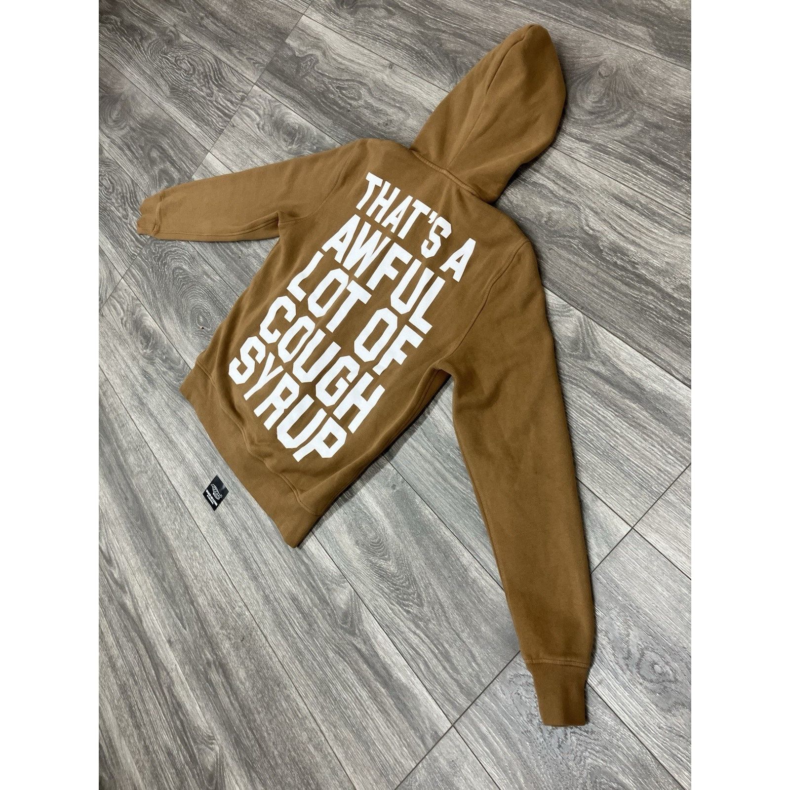 Awful Lot of Cough Syrup Awful Lot Of Cough Syrup Zip Up Hoodie ' Brown ' | NEW! Size US L / EU 52-54 / 3 - 11 Thumbnail