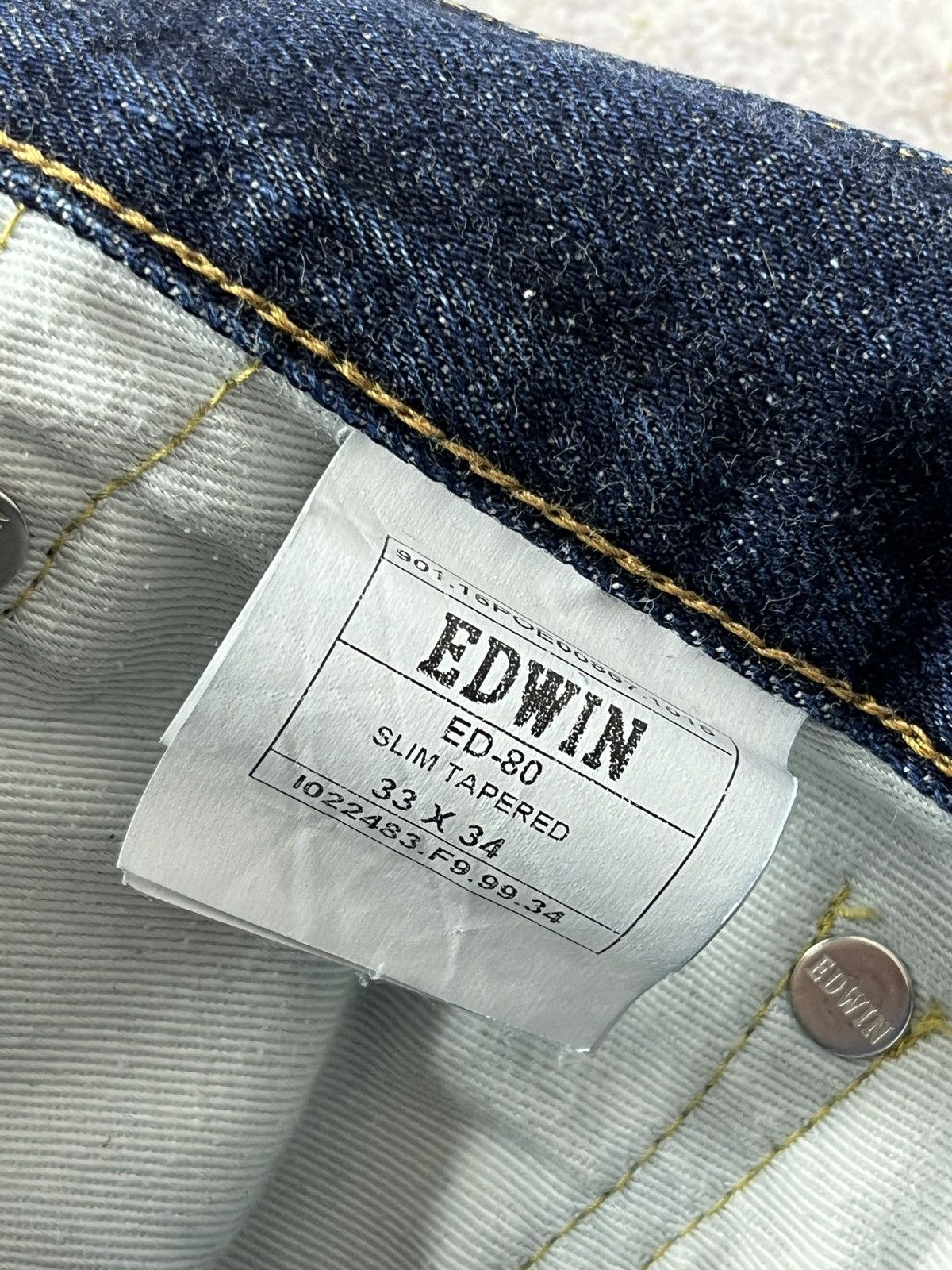 Edwin Vintage Edwin Slim Tapered Made In Japan Jeans Pants Size US 33 - 9 Thumbnail
