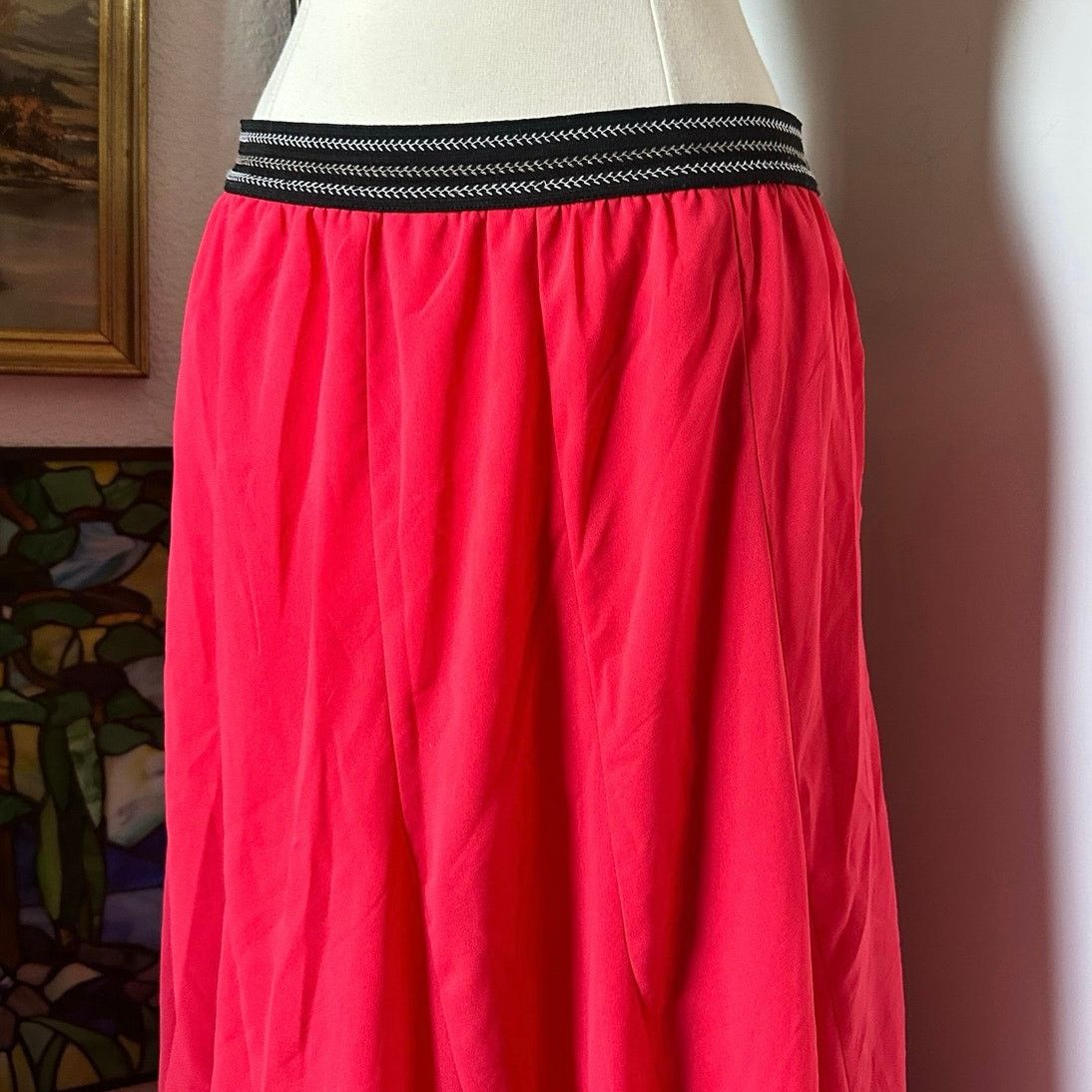 Other surrale red black maxi skirt Size 30" / US 8 / IT 44 - 2 Thumbnail