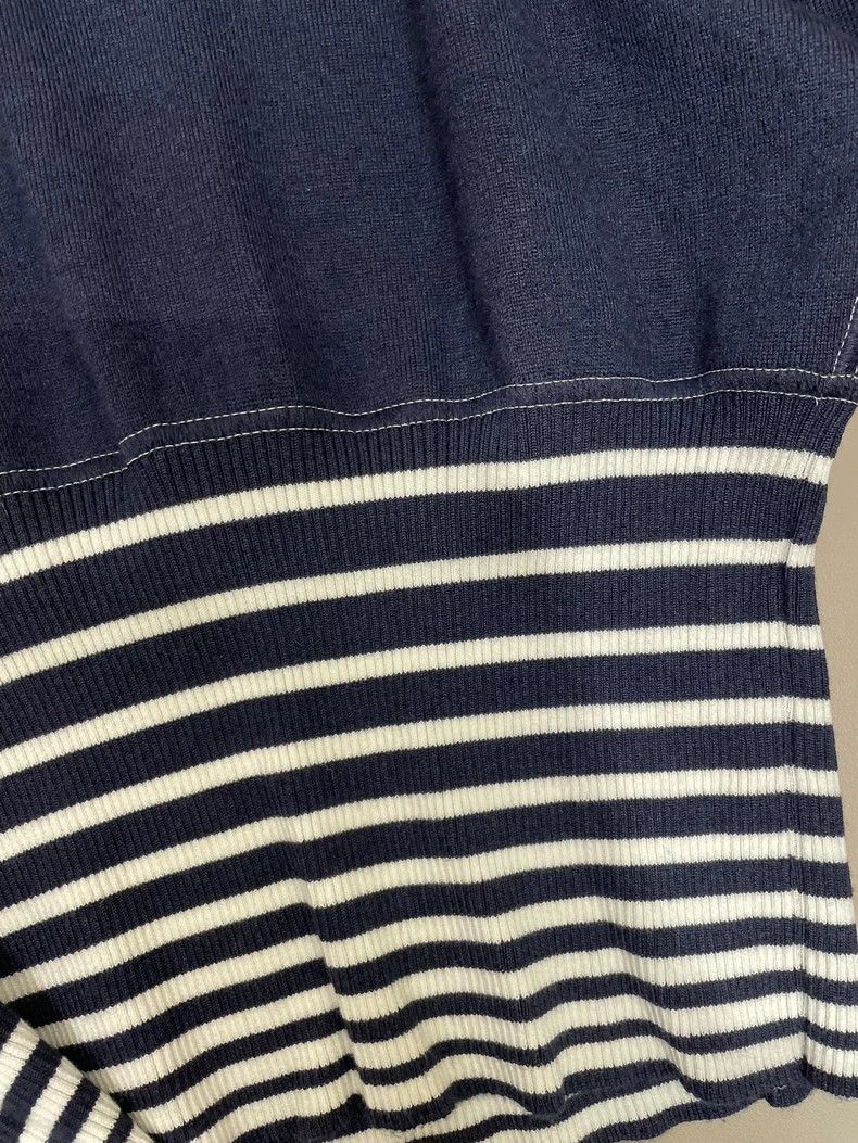 Loewe LOEWE Dark blue striped cotton knit sweater Size S / US 4 / IT 40 - 8 Thumbnail