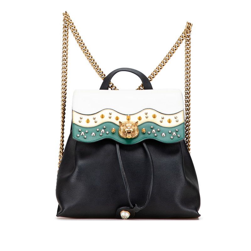 Gucci Gucci Animalié Tiger Head Leather Backpack Leather  display picture 1
