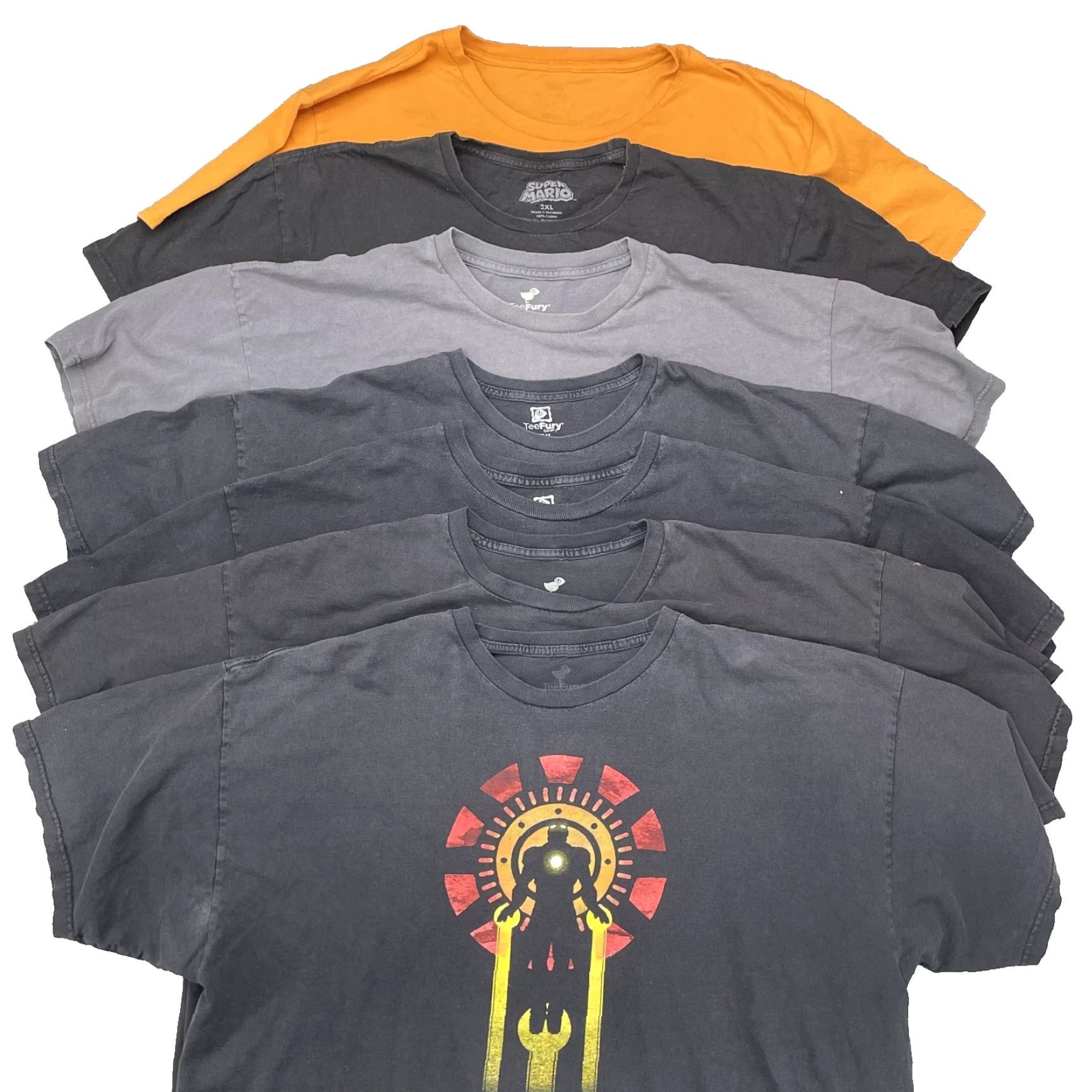 Disney Men's T-Shirt Disney Mickey Deadpool Anime Ghibli Mario Lot (7) XXL Mix Brand Size US XXL / EU 58 / 5 - 2 Thumbnail