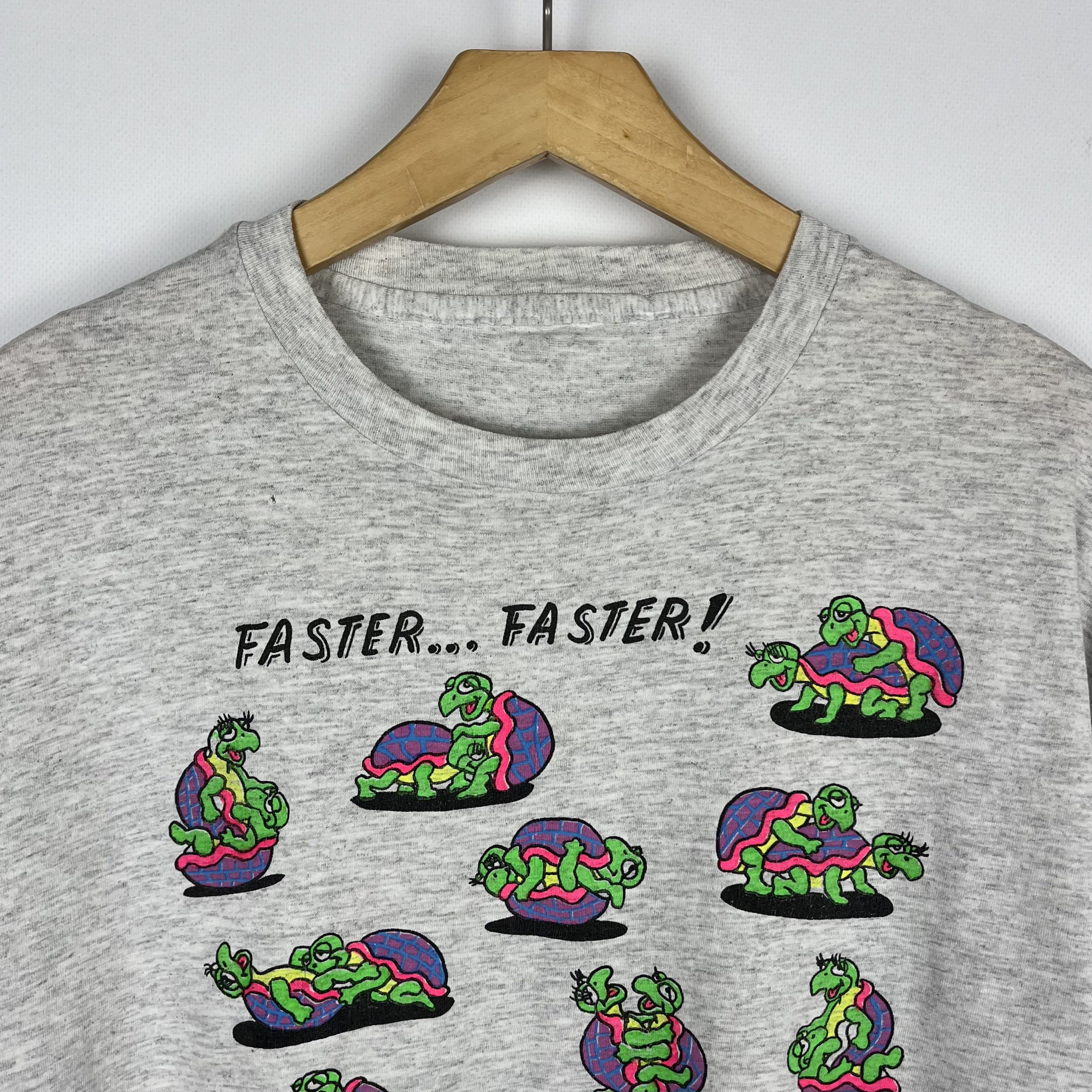 Vintage Vintage Turtle Sex “Faster Faster” Adult Humor T Shirt 90’s Size US M / EU 48-50 / 2 - 6 Thumbnail