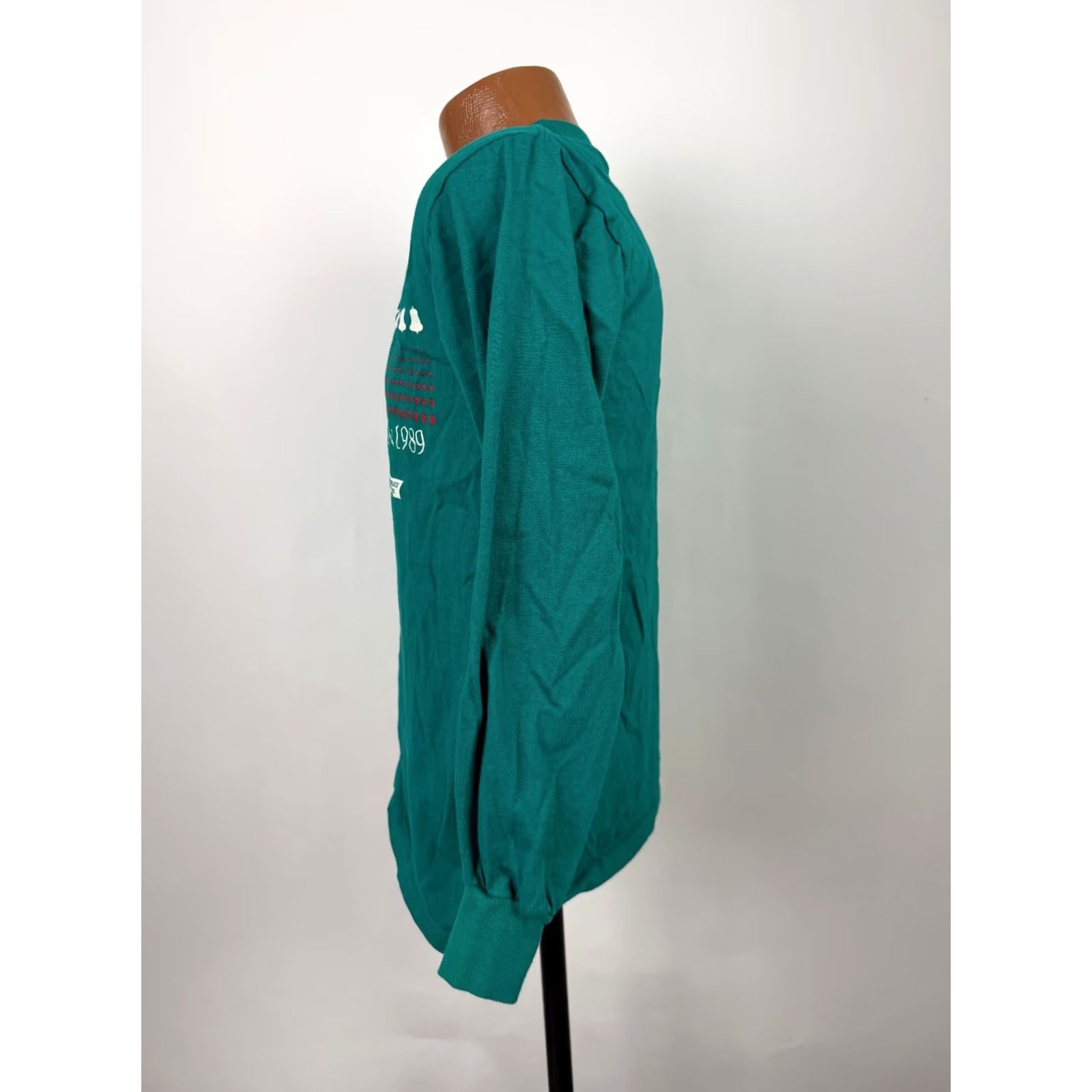 Bell VINTAGE 80s Shirt M Tight Jingle Bell Run Christmas 1989 Houston TX USA Size US M / EU 48-50 / 2 - 6 Thumbnail