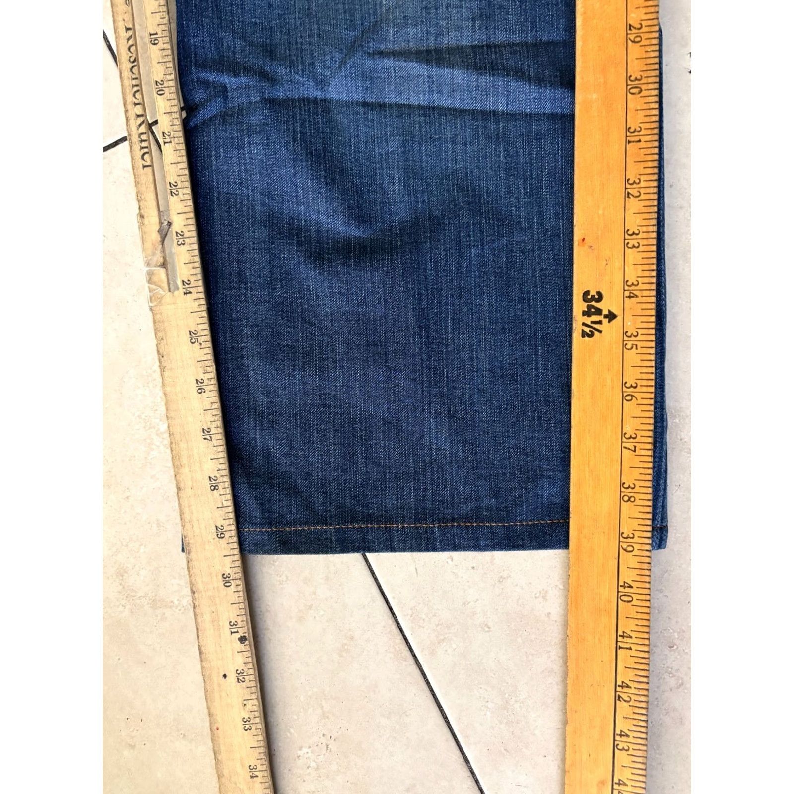 Vintage AG Adriano Goldschmied The Symbol Jeans Size 34/34 Button Fly Vintage Mens Blue 100% Cotton Denim Jeans Relaxed USA Size US 34 / EU 50 - 6 Thumbnail