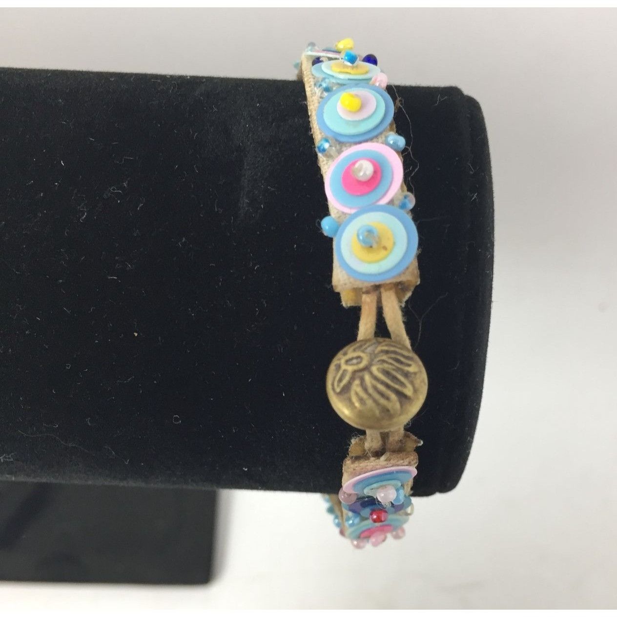 Other Colorful Velveteen Bracelet with Sequins and Glass Size ONE SIZE - 8 Thumbnail