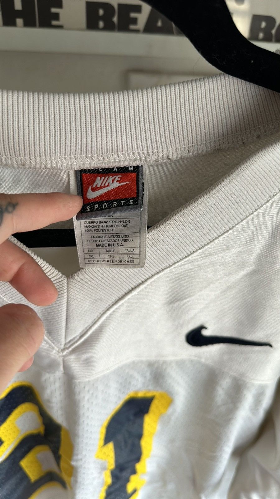 Nike × Vintage Vintage made in USA Michigan Wolverines Nike Jersey XXL Size US XXL / EU 58 / 5 - 4 Thumbnail