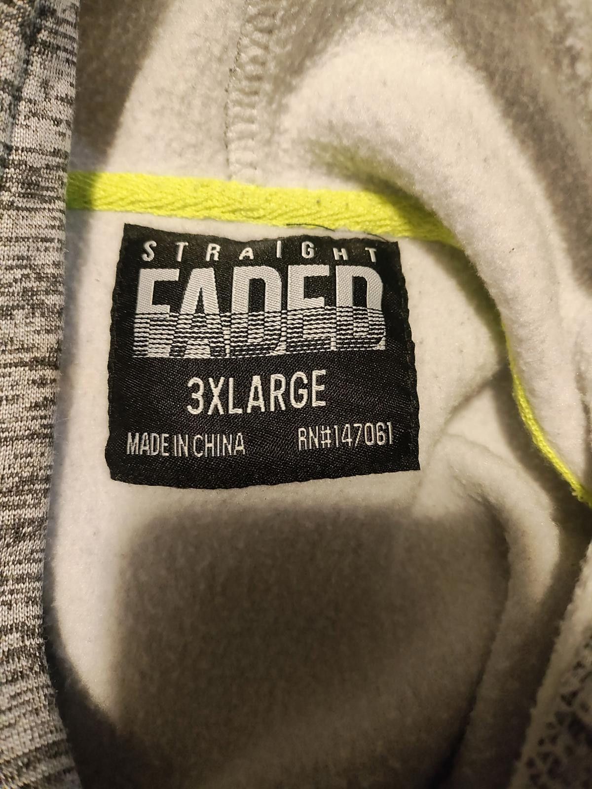 StraightFaded Straight Faded Men's Grey Hooded Pullover Sweatshirt Size US XXL / EU 58 / 5 - 8 Thumbnail